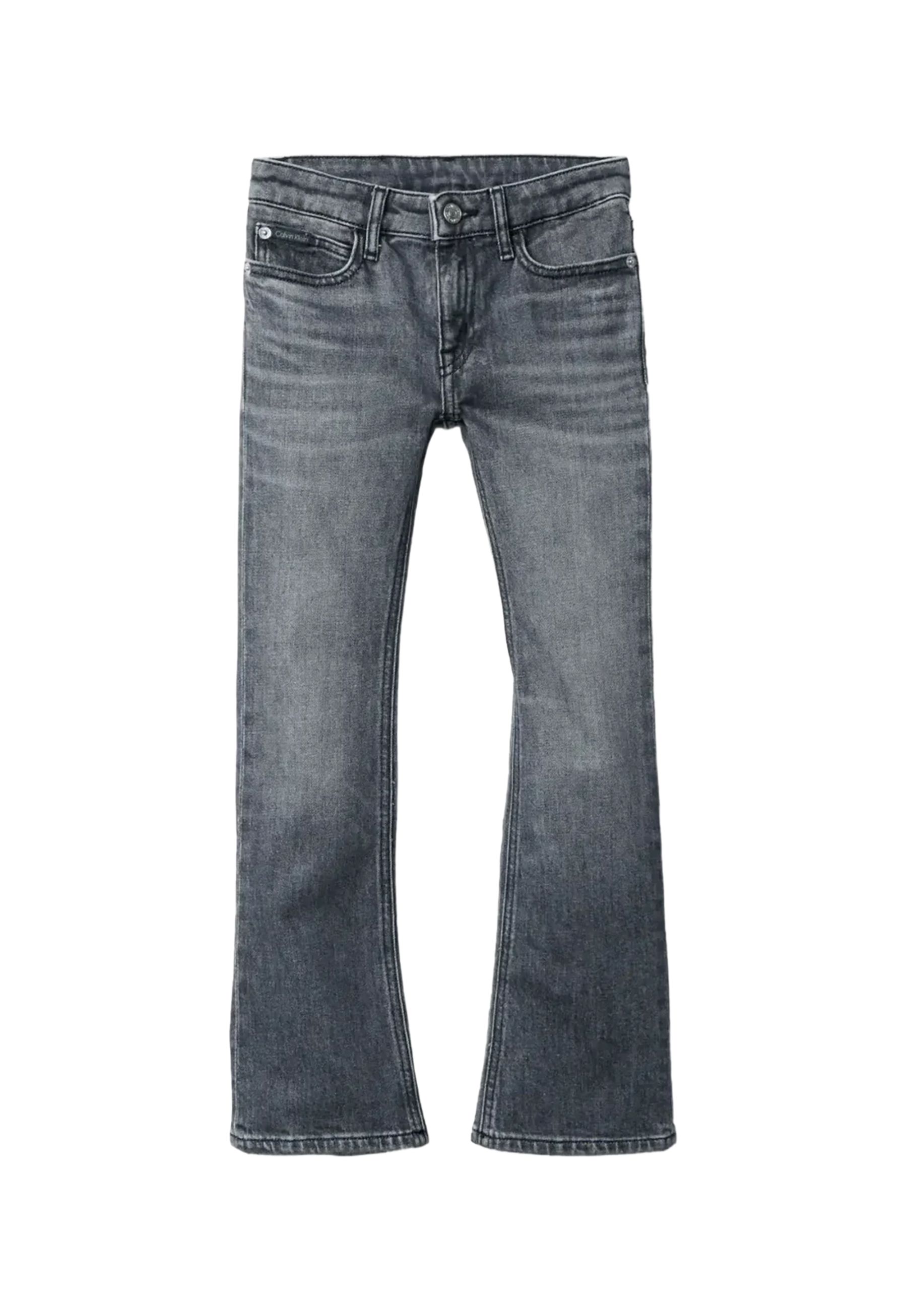 Jeans flare grigio pietra medio