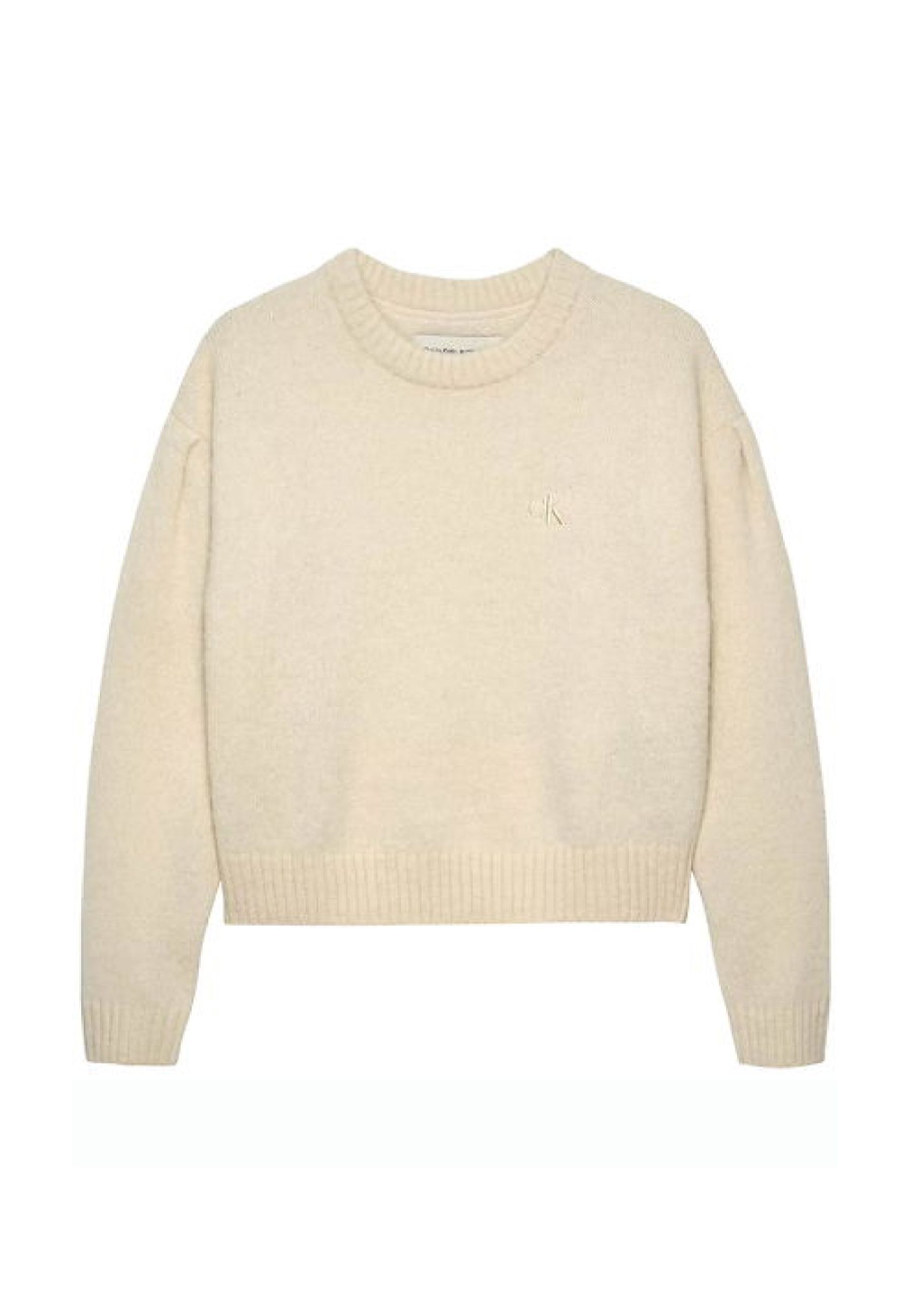 Maglia soffice con pieghe bianco latte