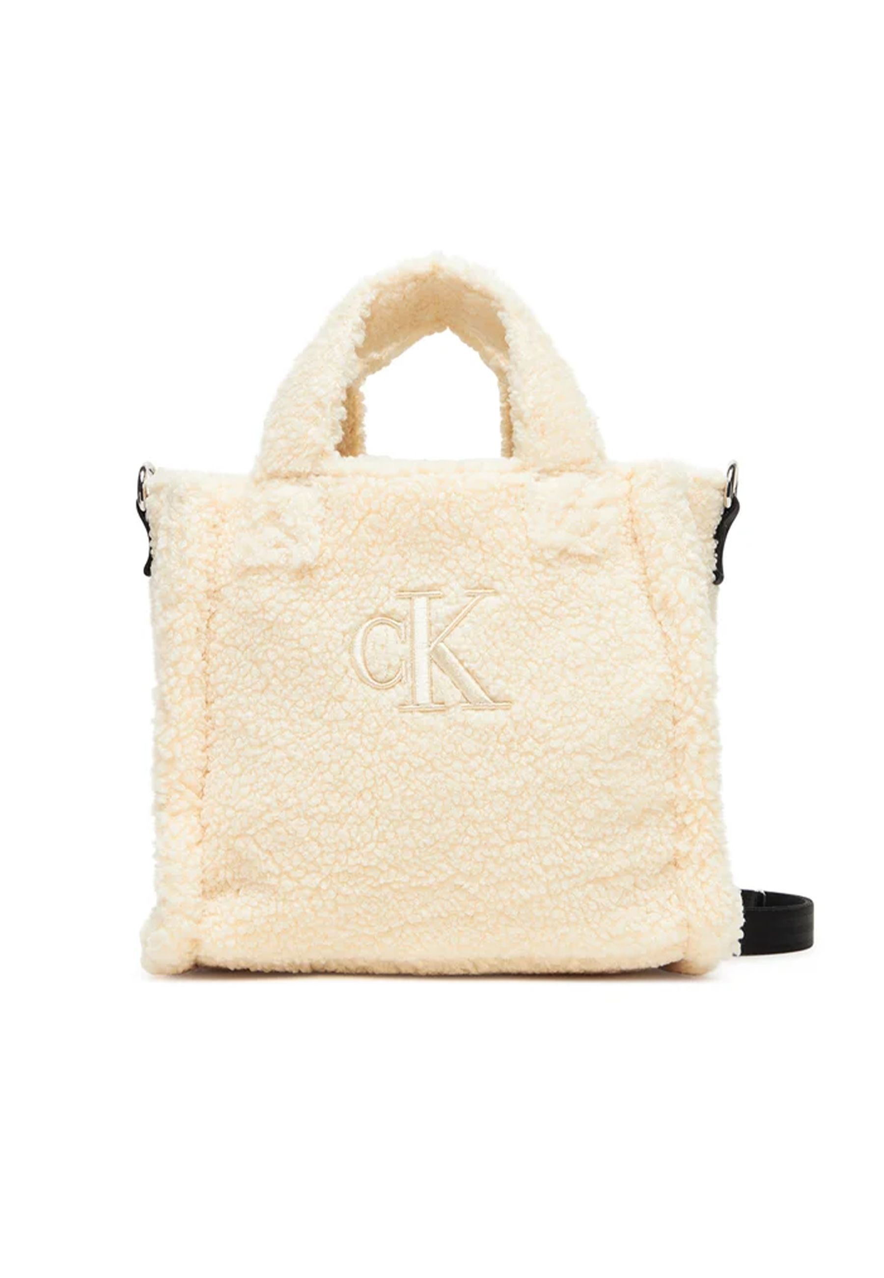 Borsa logo ricamato teddy