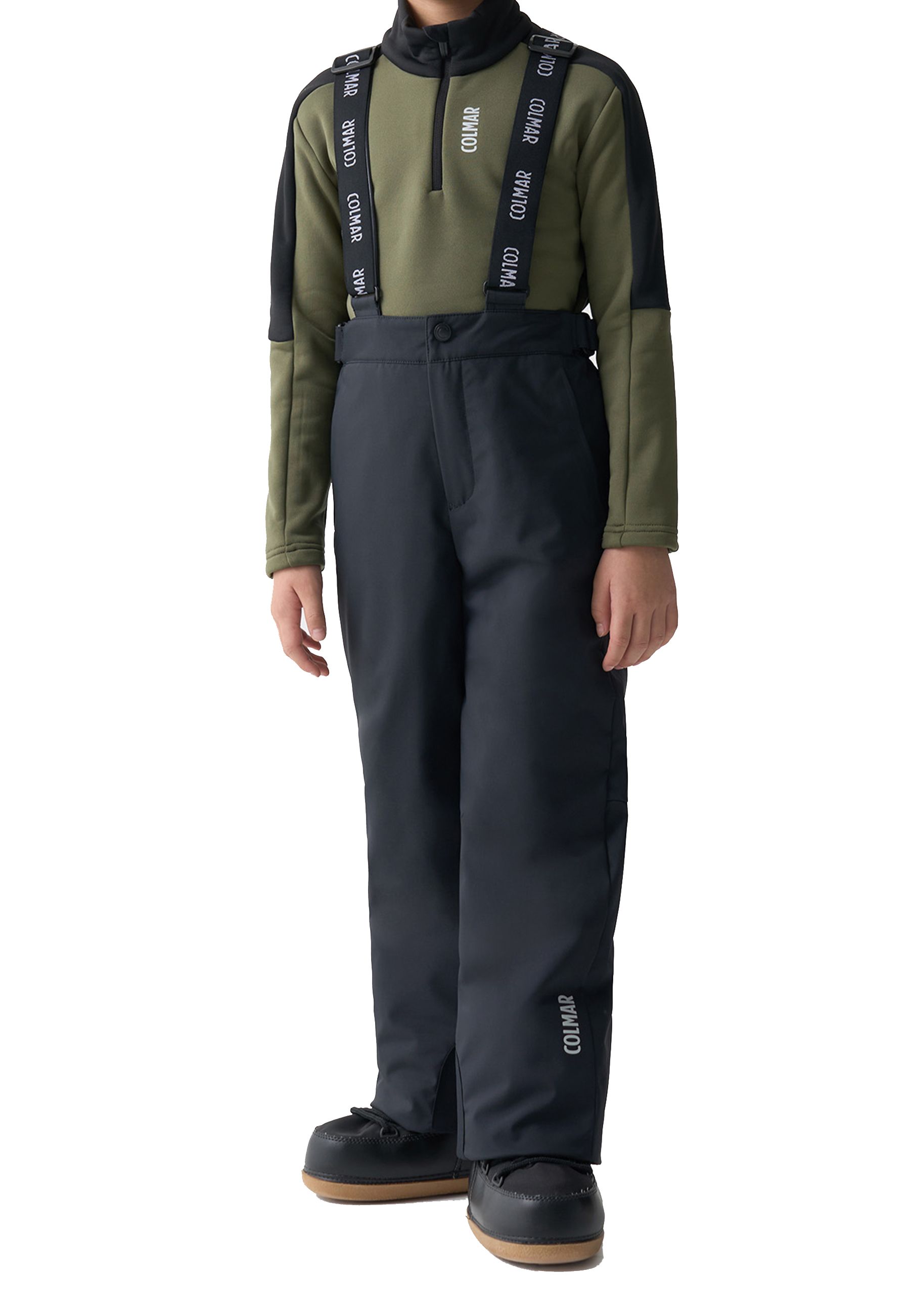 Pantalone in tessuto stretch riciclato al 100% impermeabile e traspirante Nero