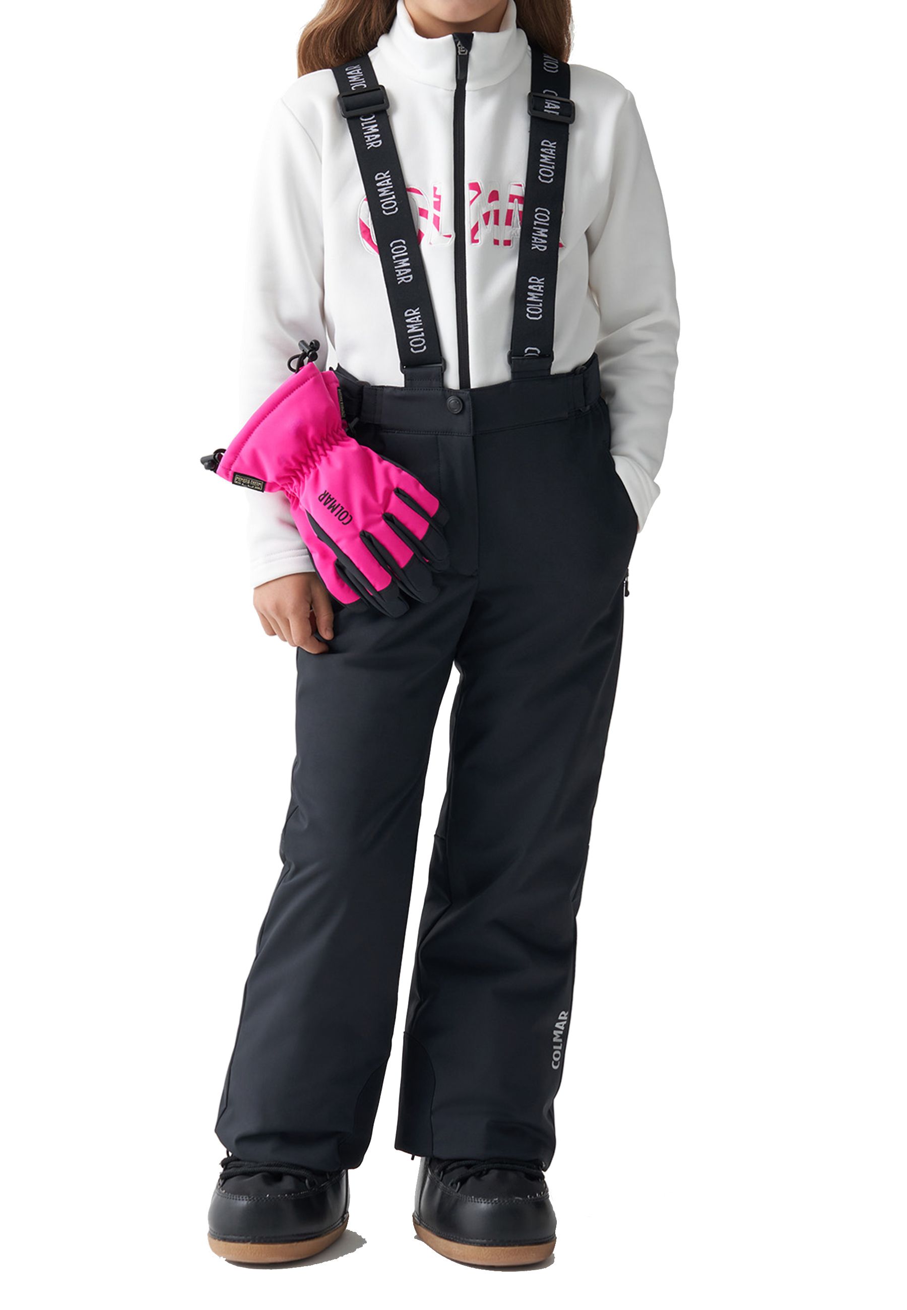 Pantalone in tessuto stretch riciclato al 100% impermeabile e traspirante Nero