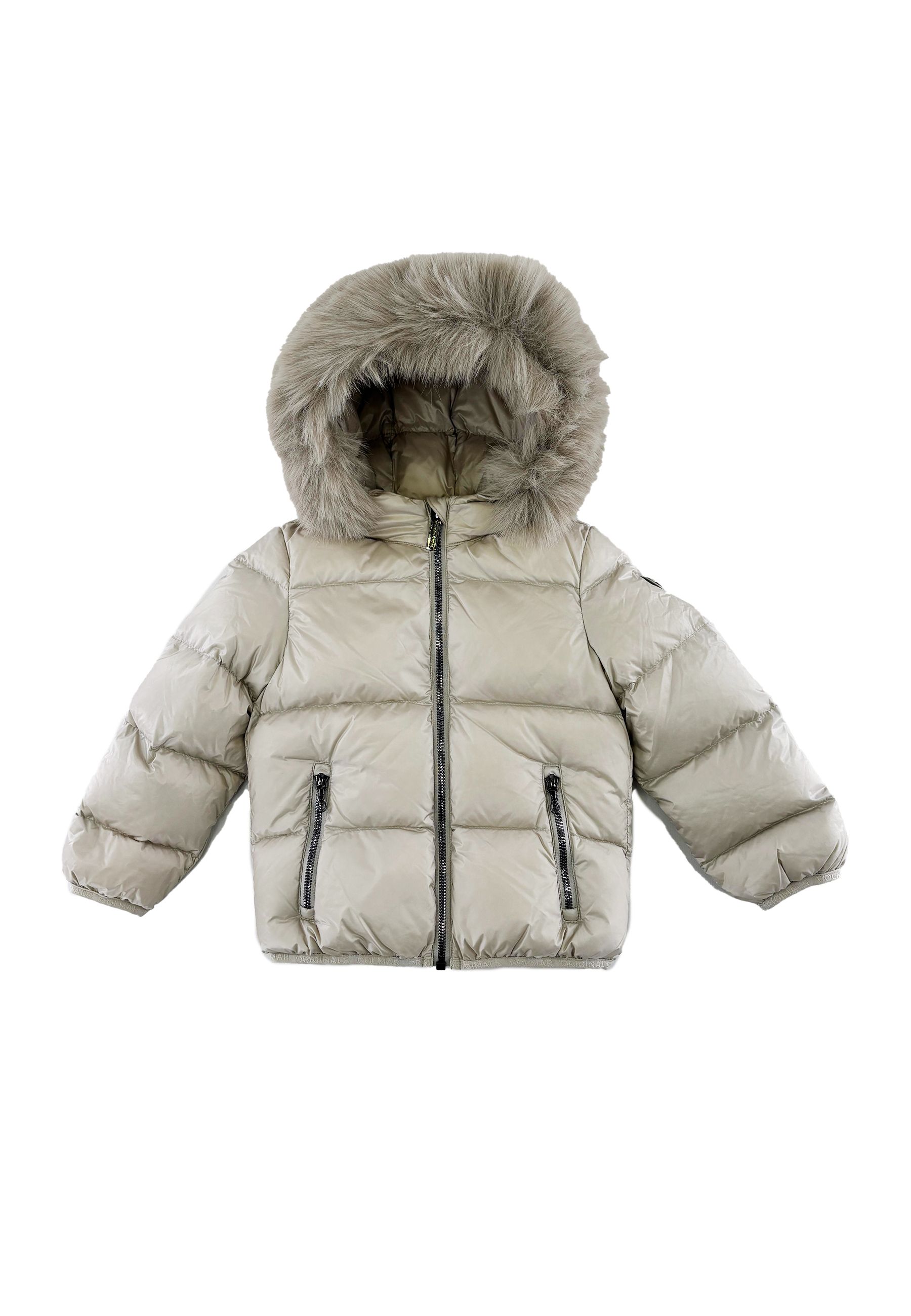 Piumino in Nylon con Pelliccia Staccabile