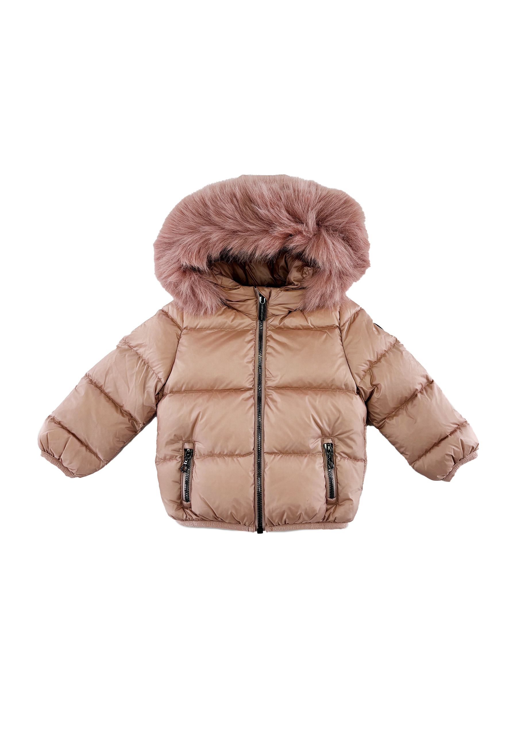 Piumino in Nylon con Pelliccia Staccabile