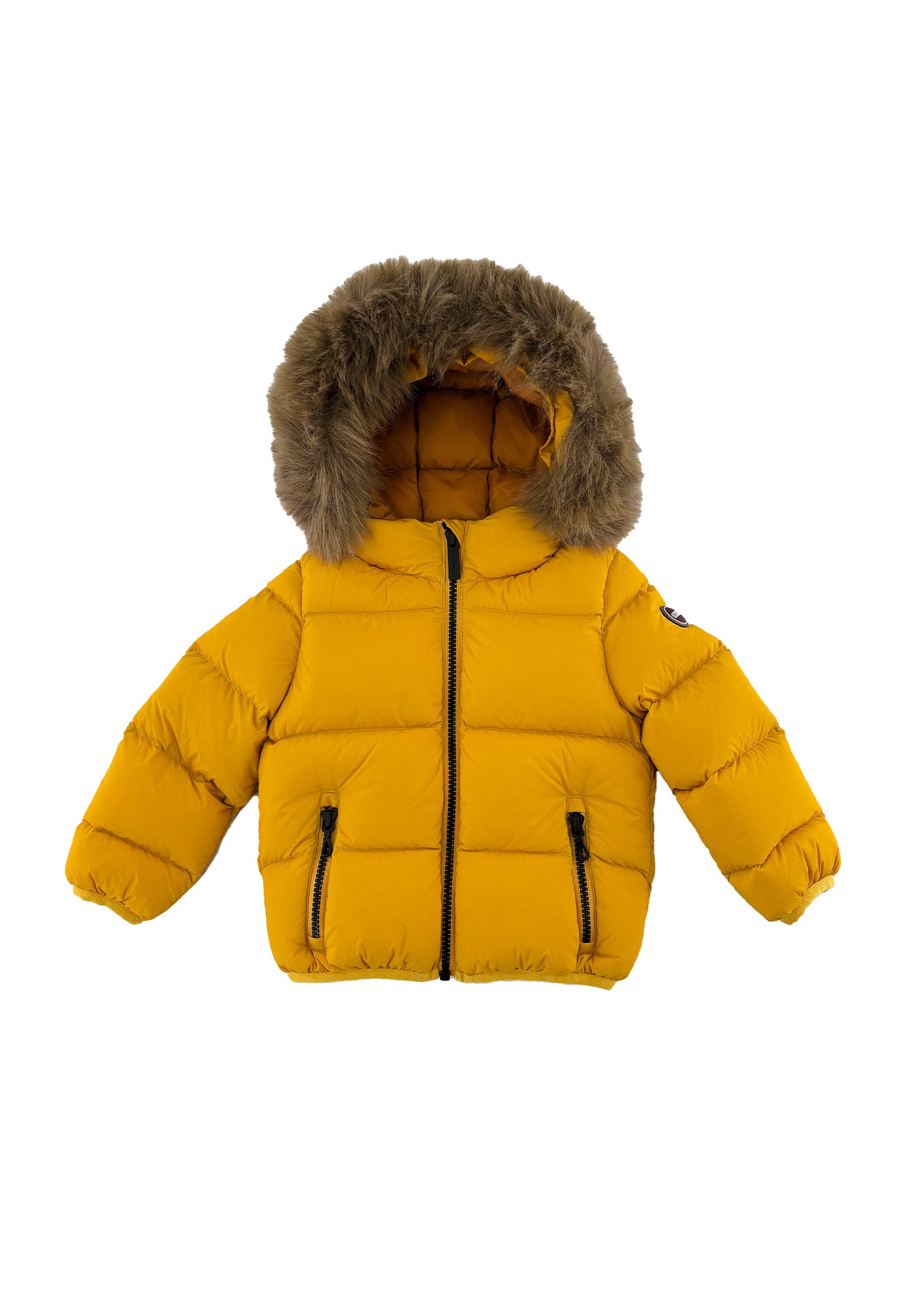 Piumino in Nylon con Pelliccia Staccabile