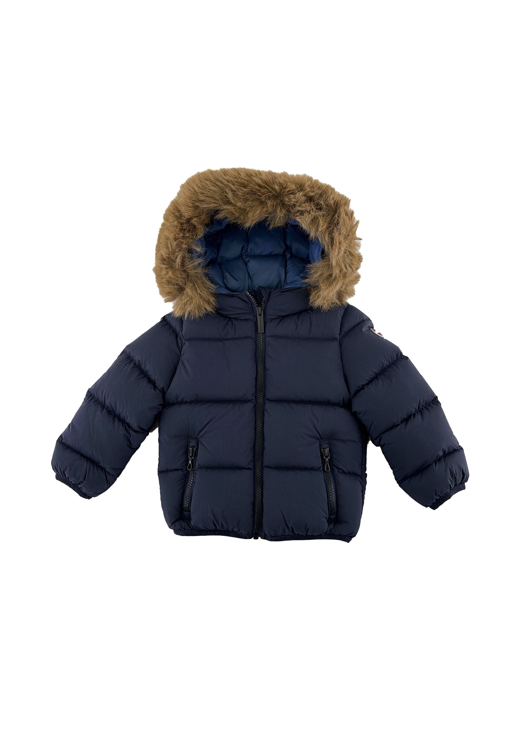 Piumino in Nylon con Pelliccia Staccabile