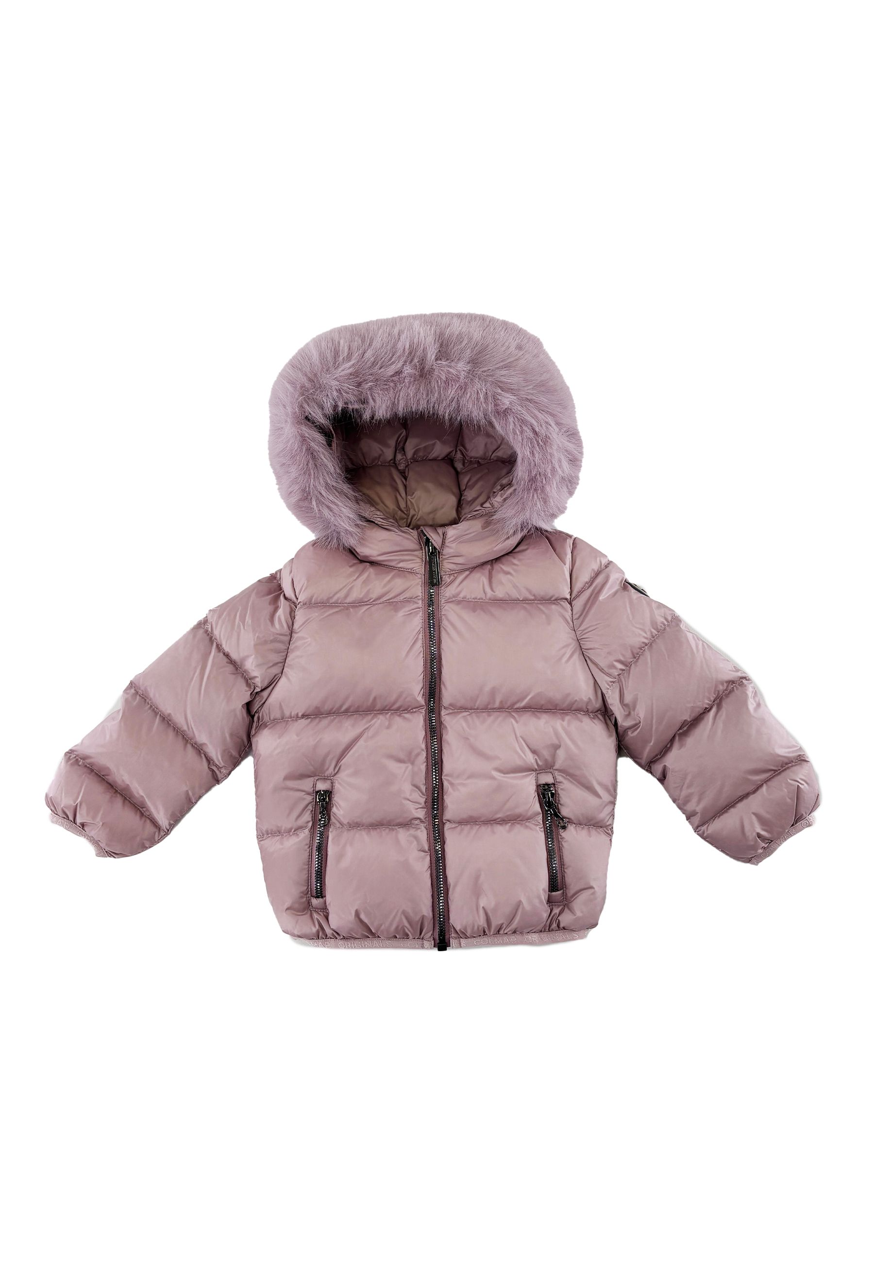 Piumino in Nylon con Pelliccia Staccabile