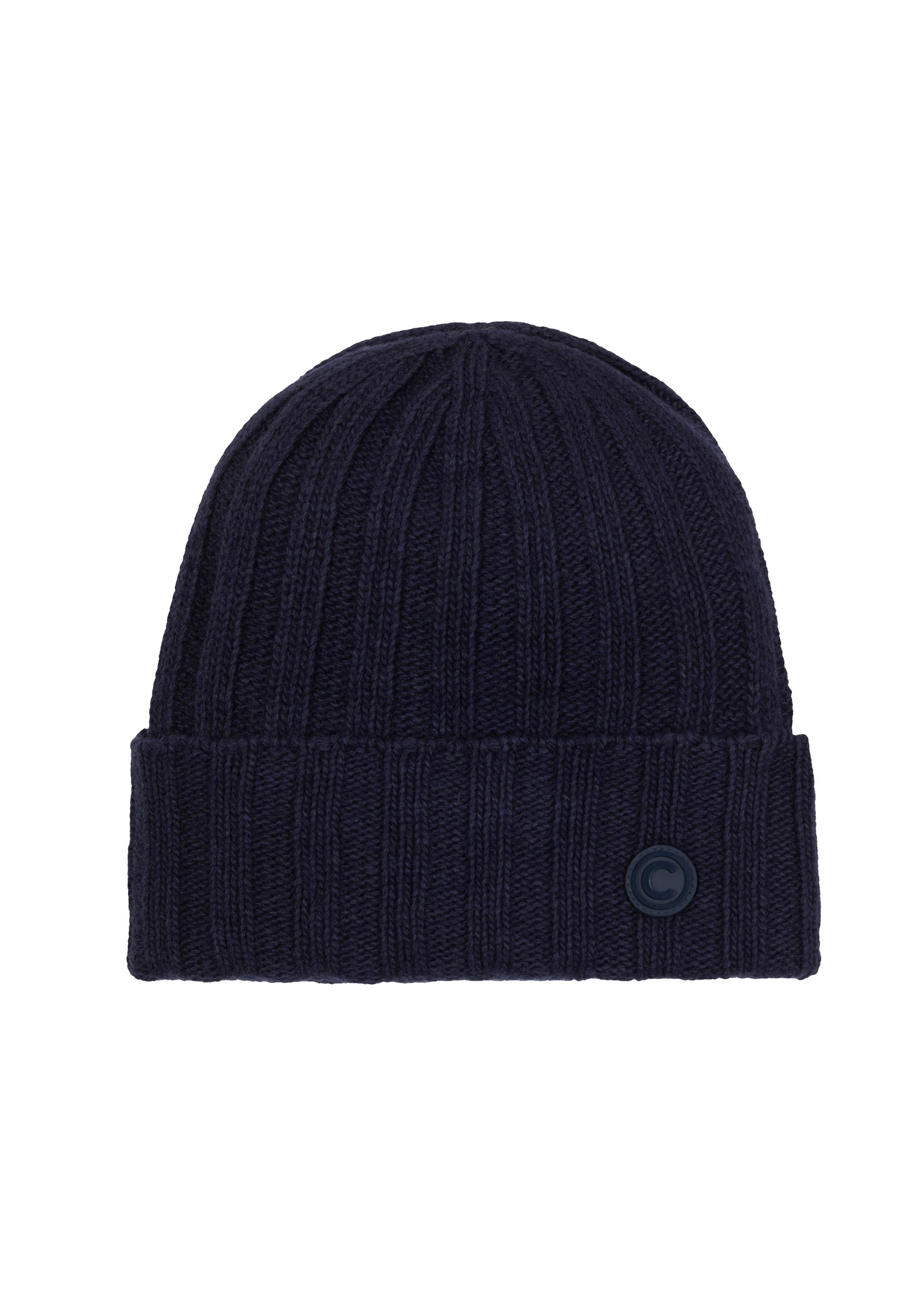 Cappello in maglia a coste larghe Blu
