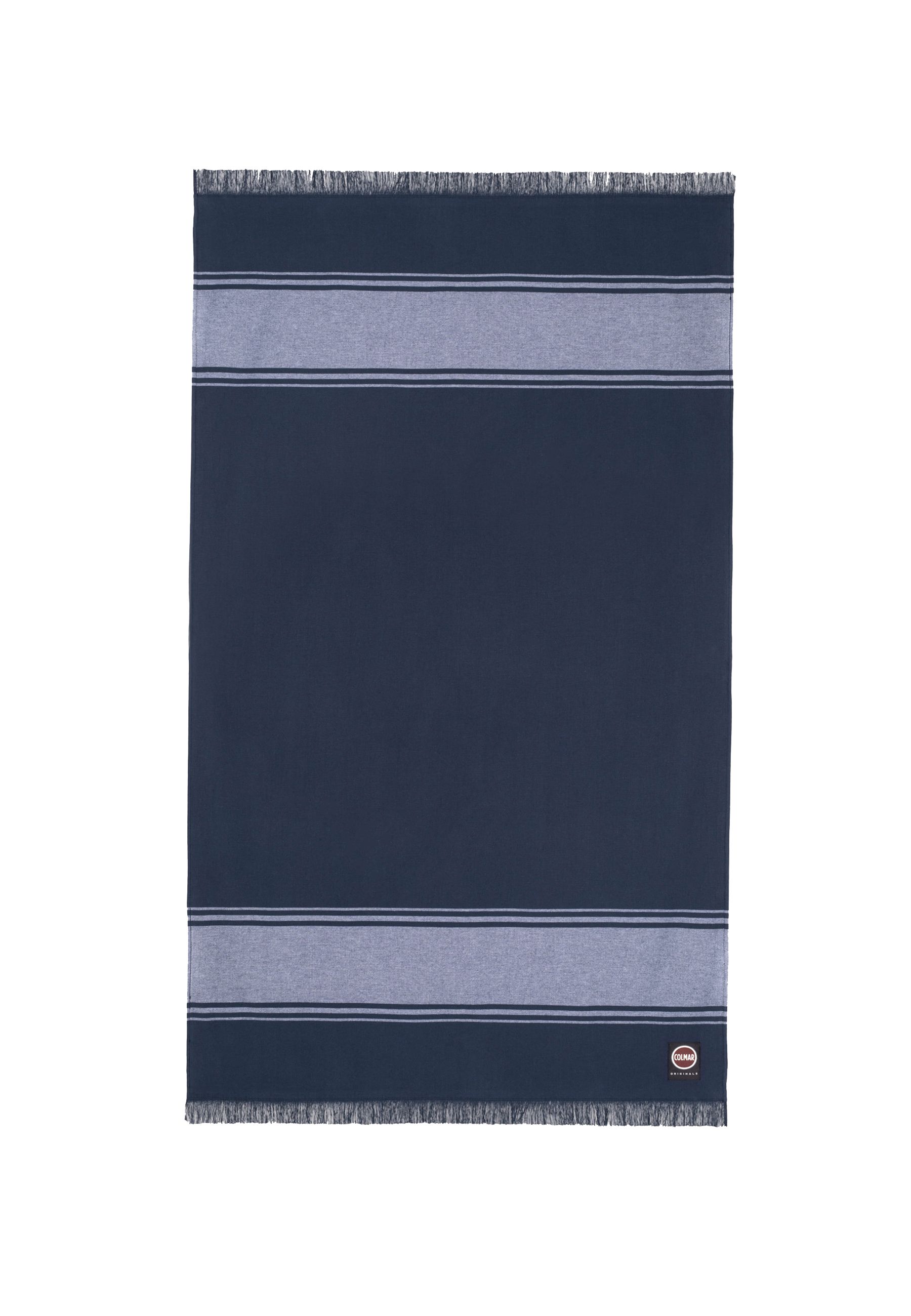 Telo mare in spugna Blu Bianco