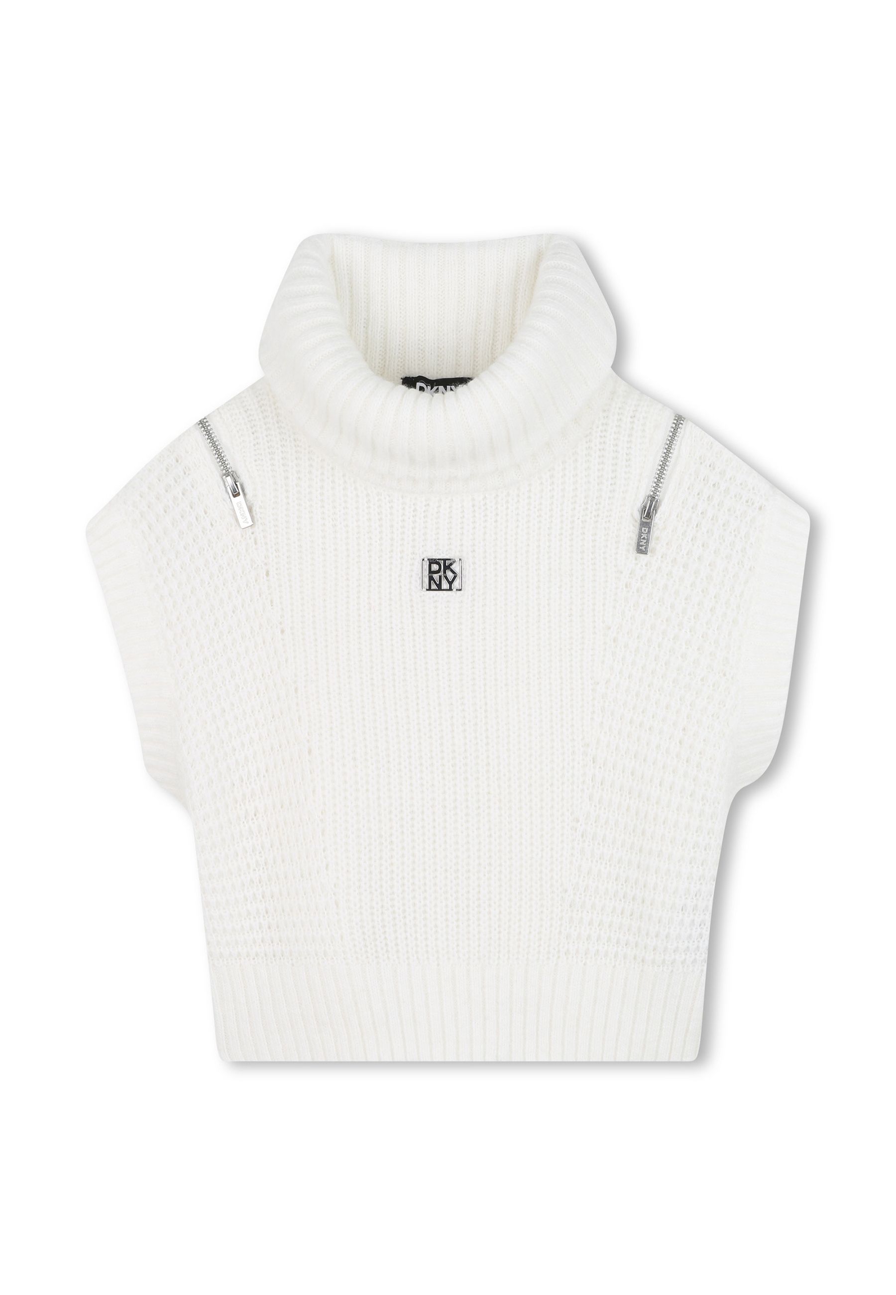 Maglia senza maniche realizzata con materiali pregiati