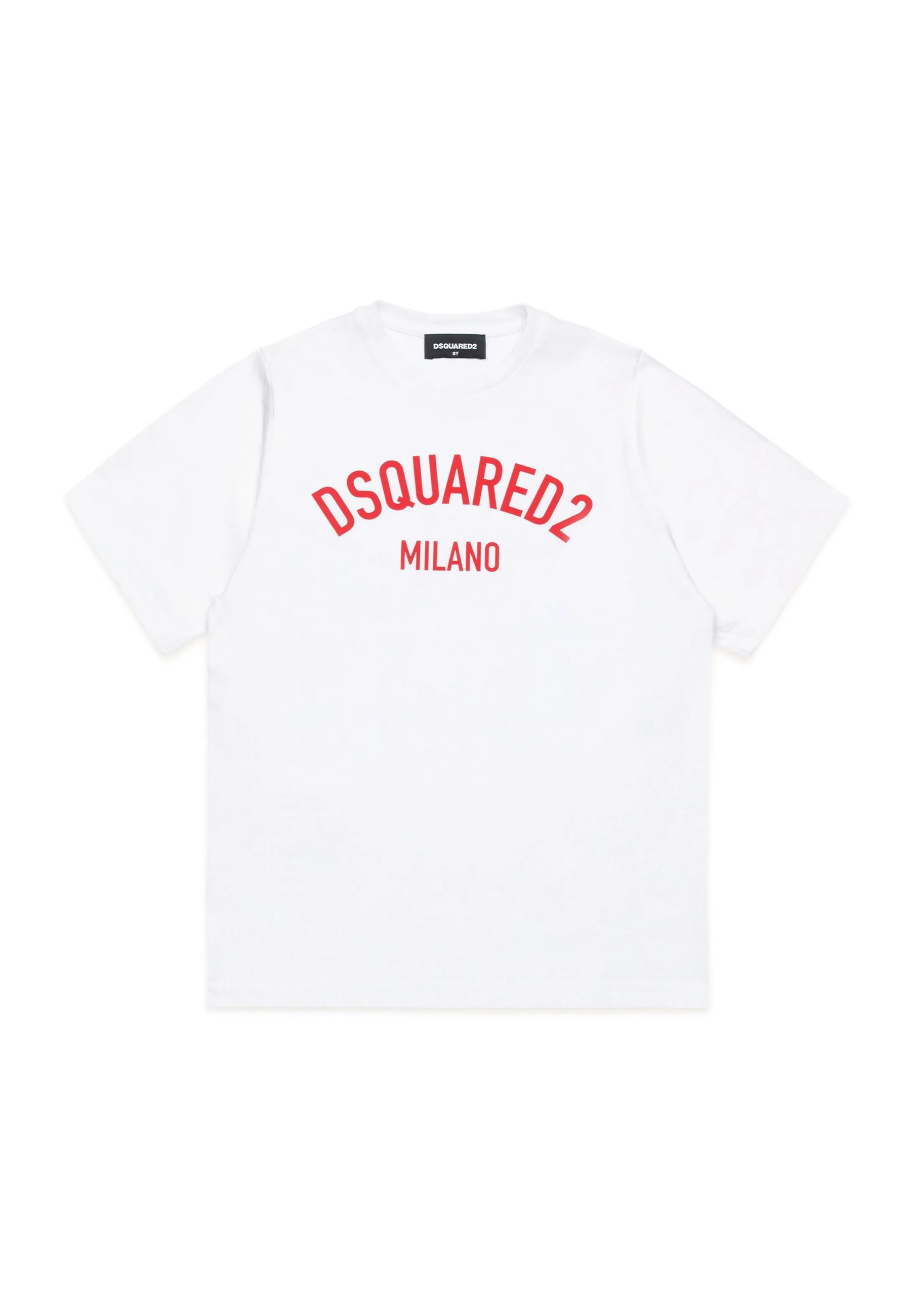 T-shirt girocollo Stampata Bianca Rossa