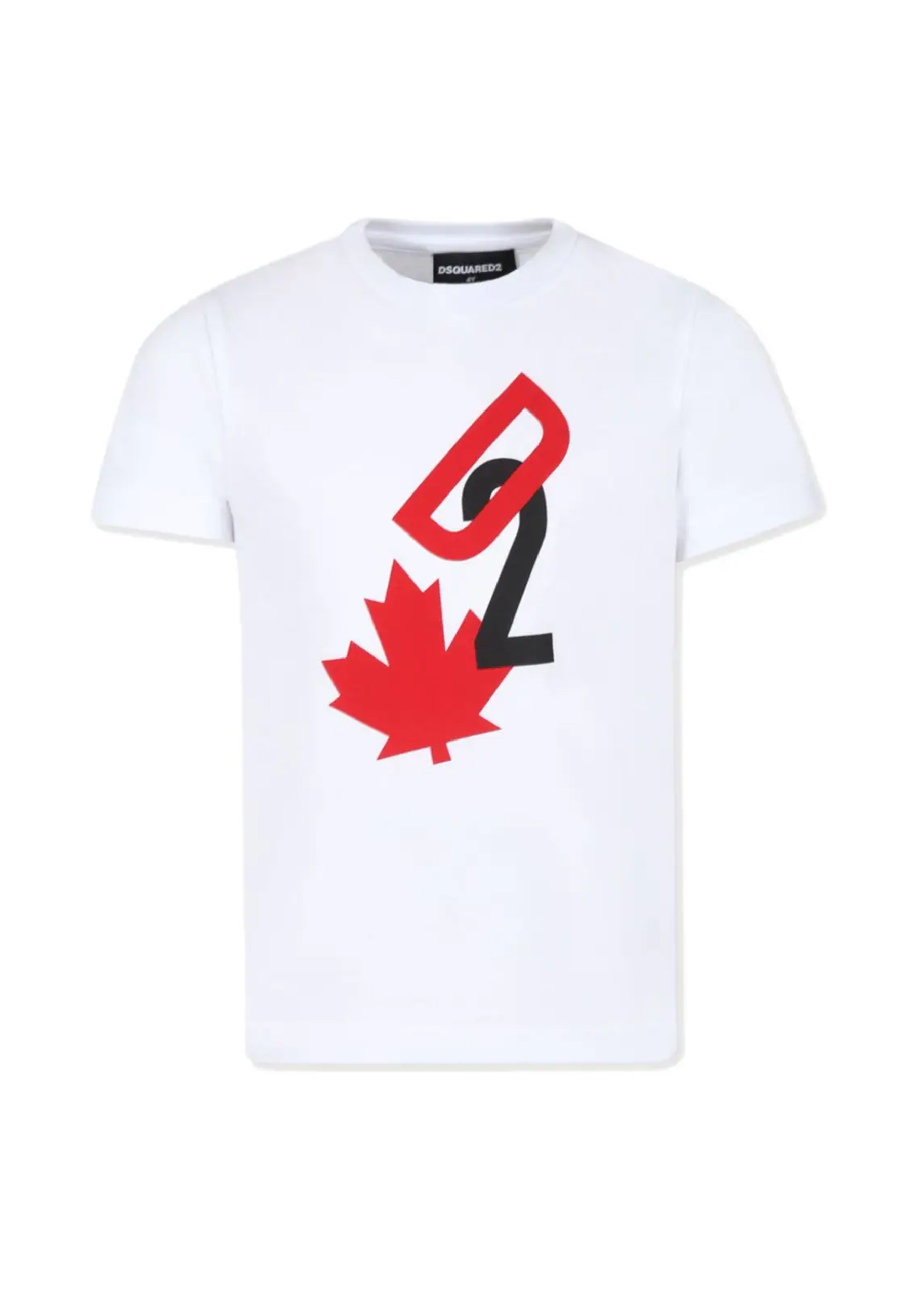 T-shirt con Stampa a contrasto Bicolore