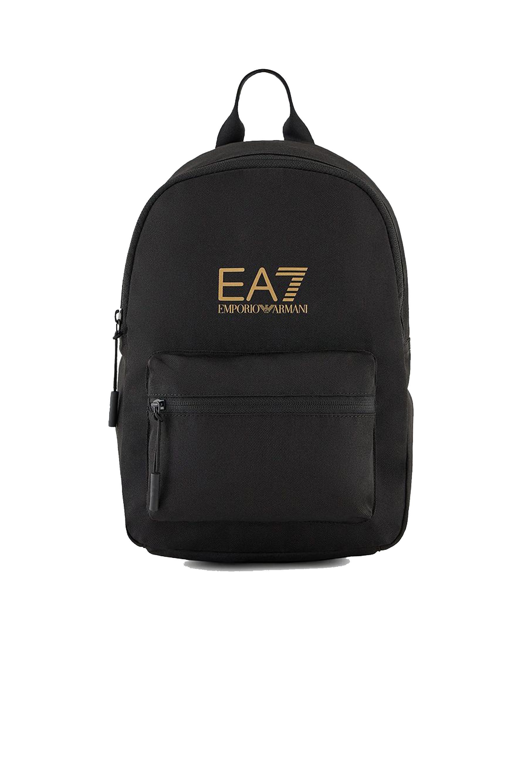 Zaino Nero con Logo a contrasto Oro