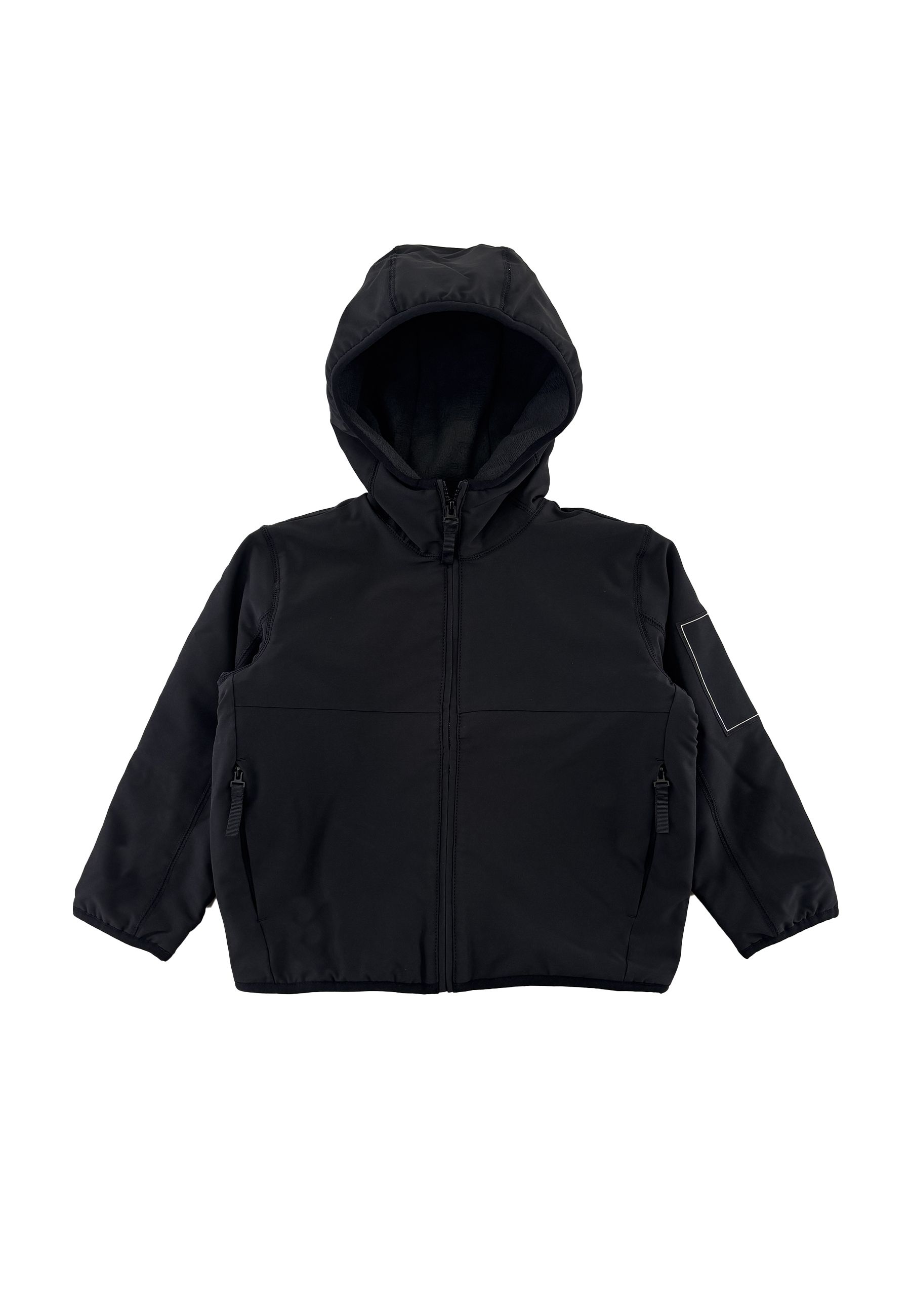 Giubbino full Zip con Cappuccio Nera
