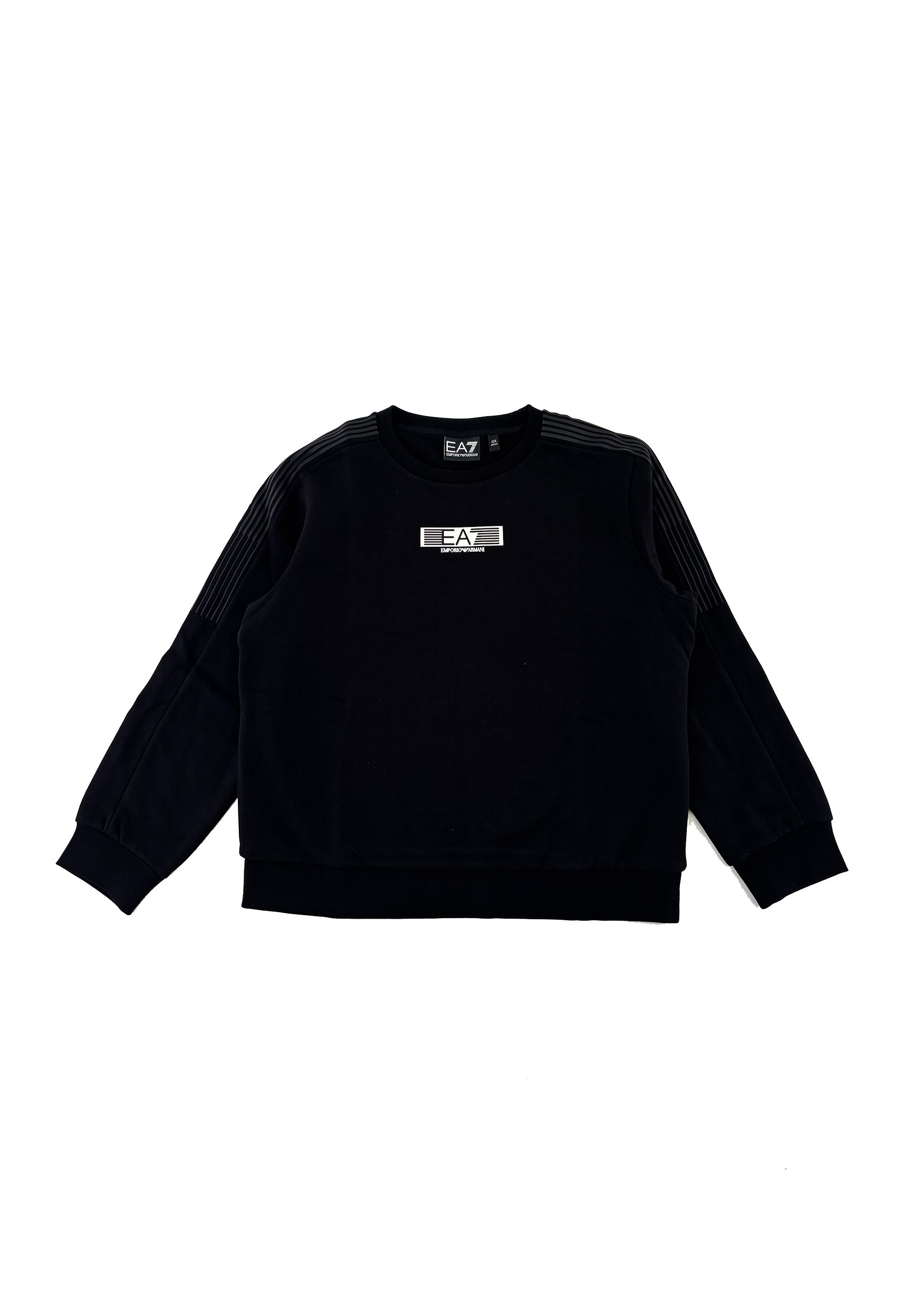 Felpa visibility in misto cotone nera