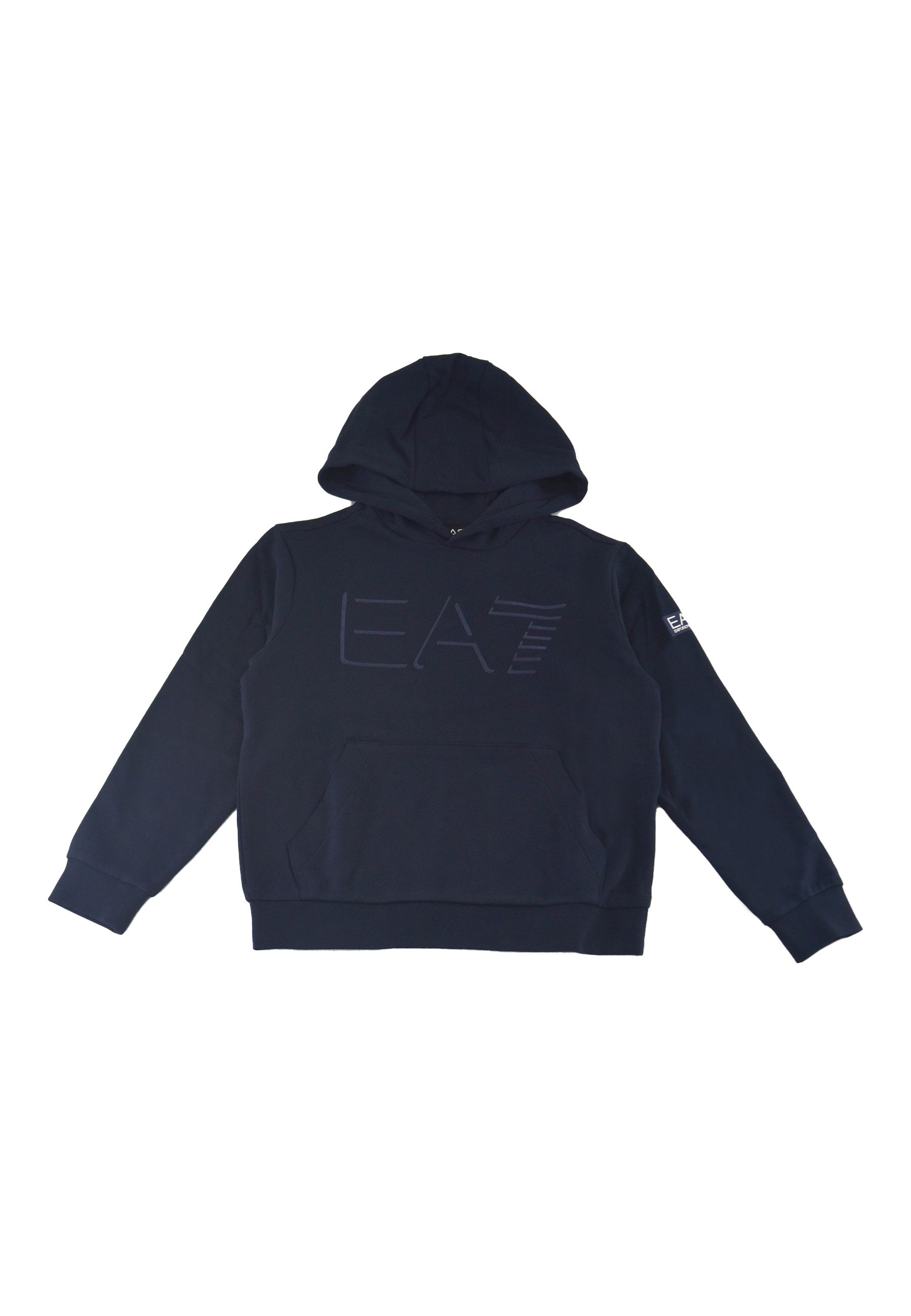 Felpa chiusa Blu Con Maxi Logo
