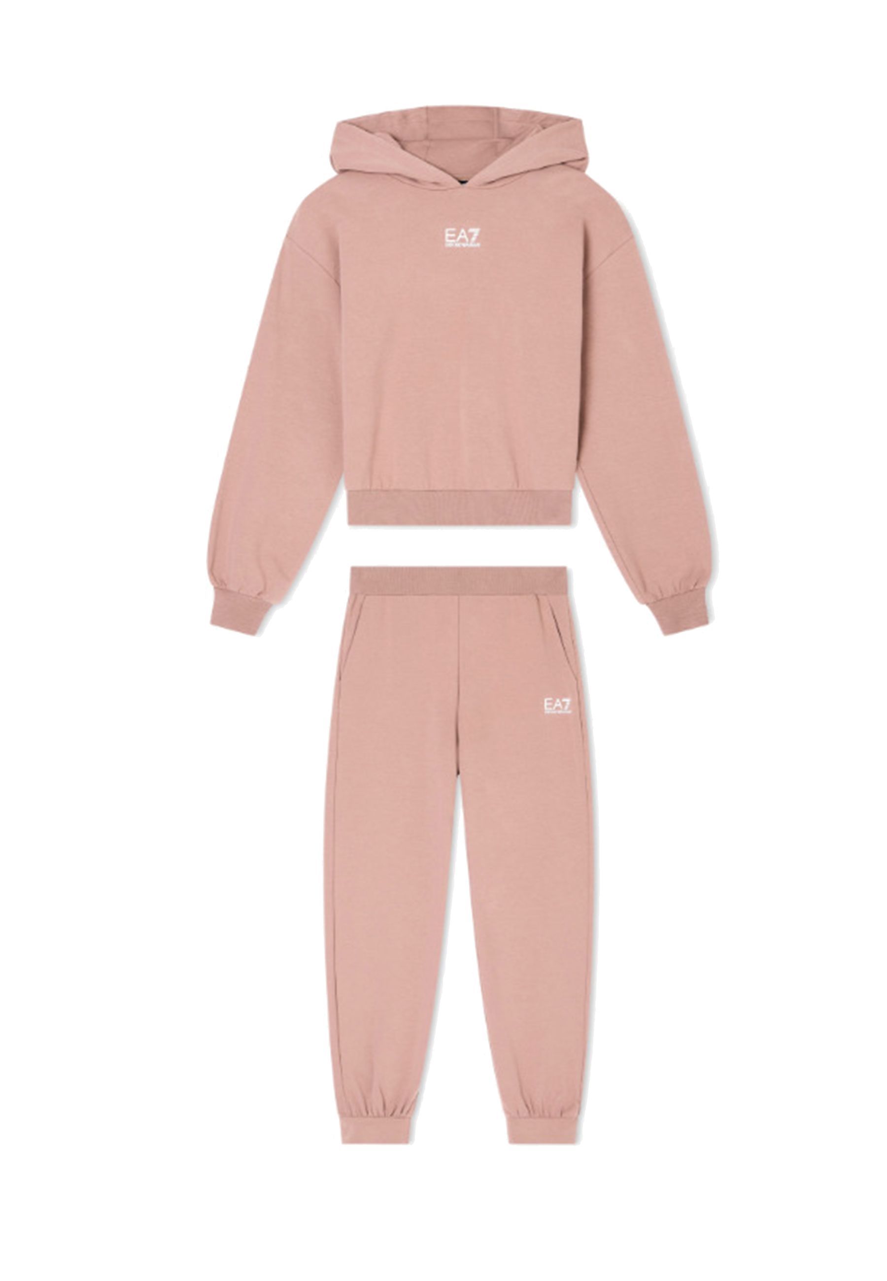 Tuta felpa e pantalone in cotone biologico Marrone