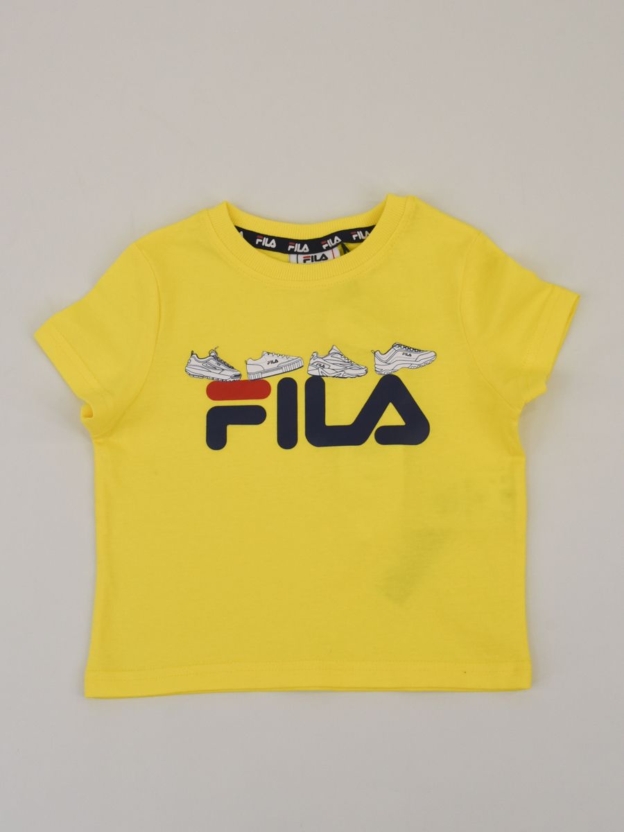 T-shirt manica corta con stampa sneakers