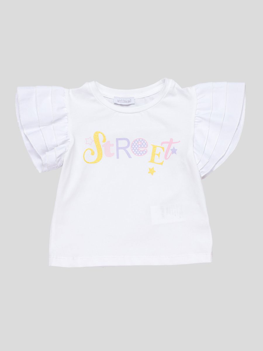 T-shirt di colore BIANCO da BAMBINA 