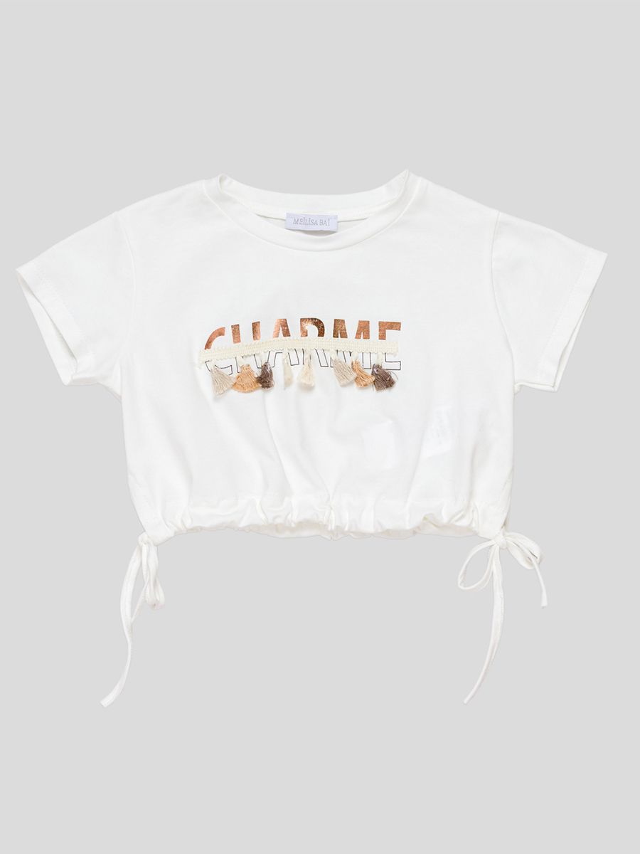 T-shirt di colore BIANCO da BAMBINA 