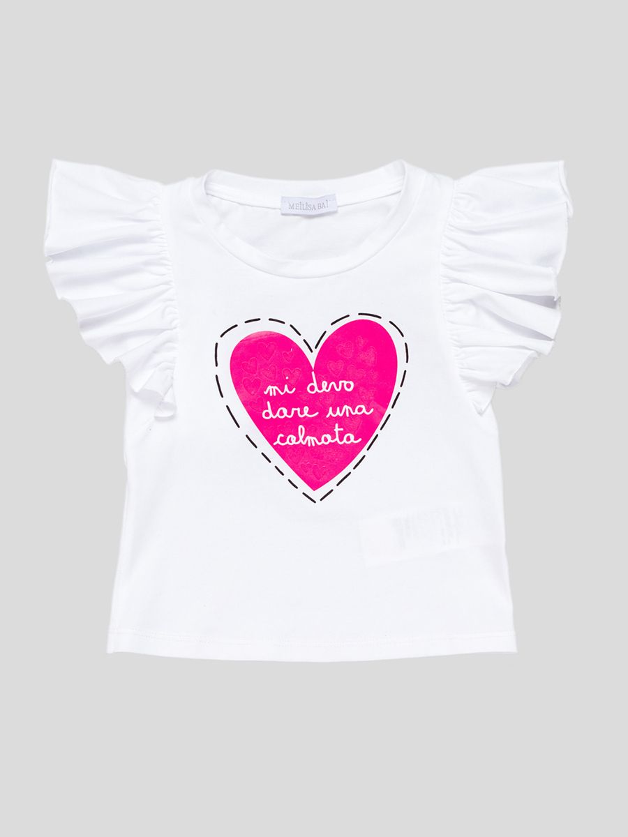 T-shirt di colore BIANCO da BAMBINA 