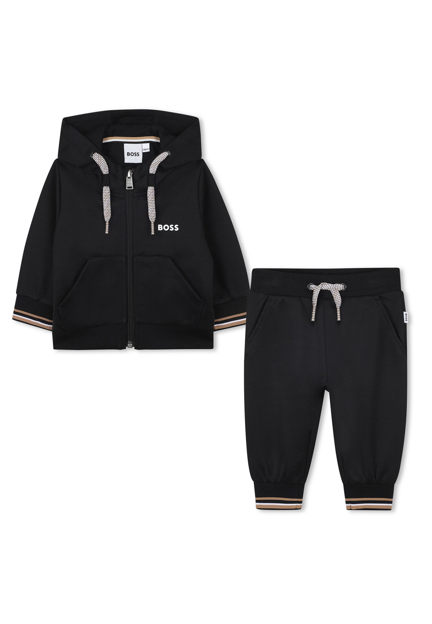 Completo Sportivo nero cardigan+pantalone