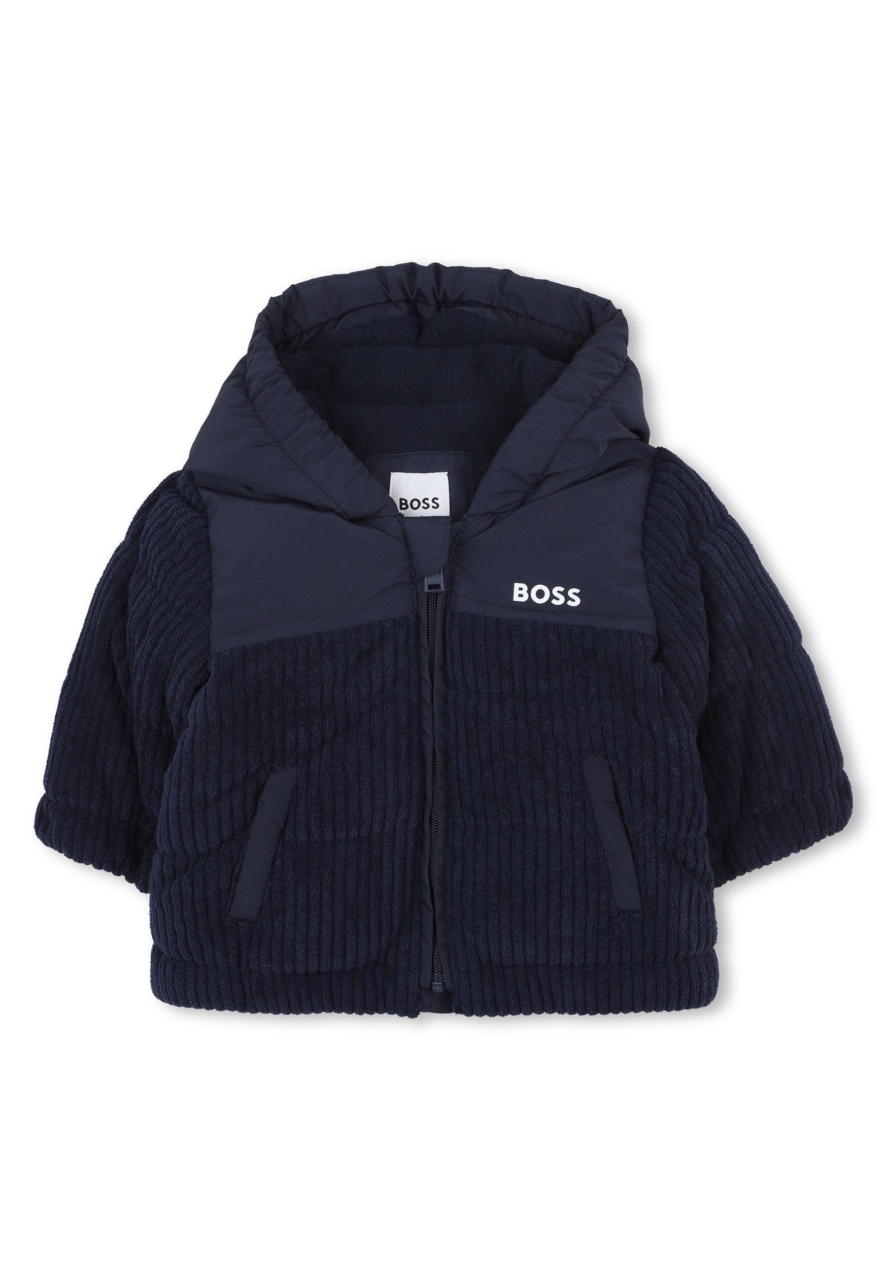 Piumino blu logo BOSS sul petto