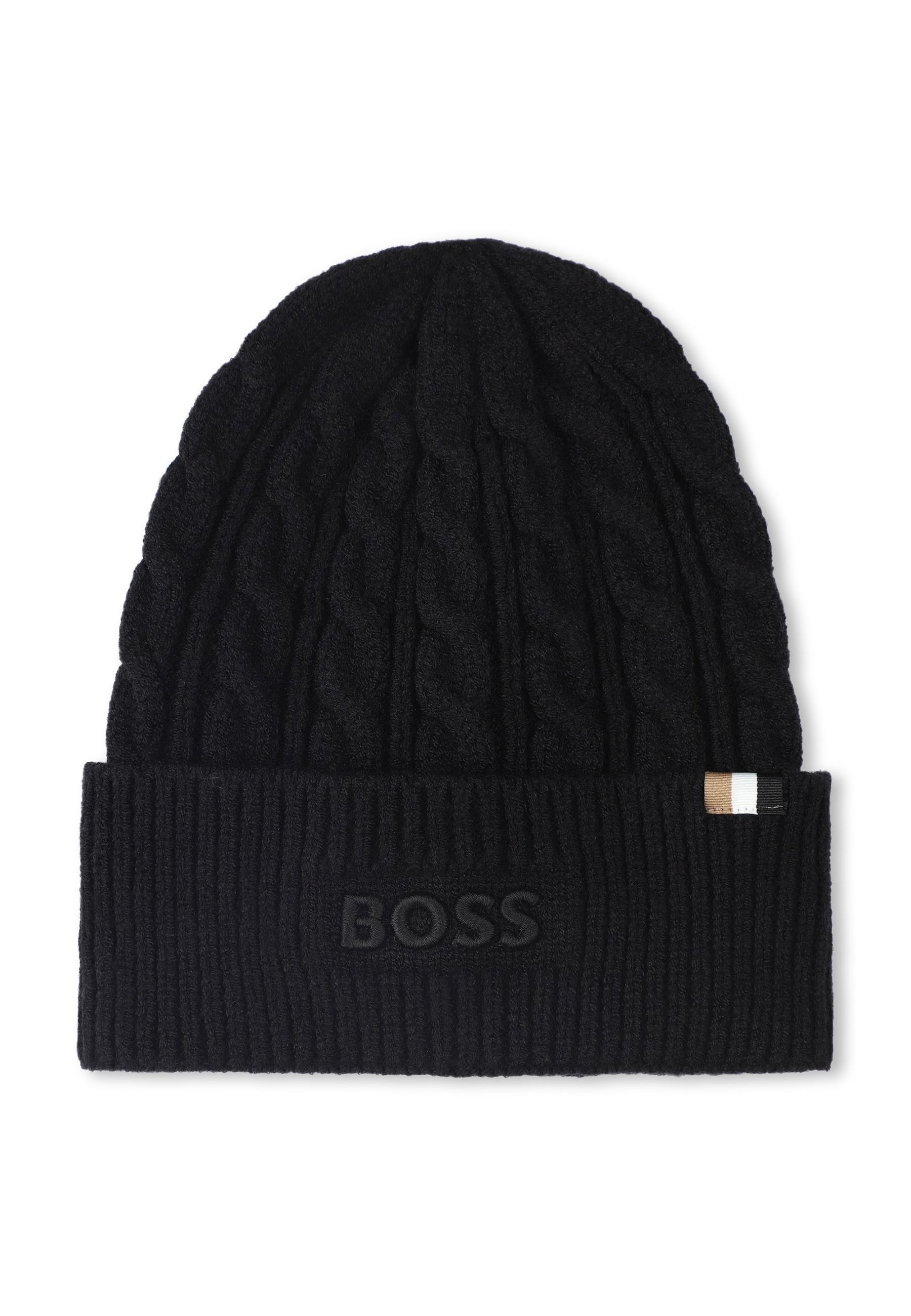 Cappello  in maglia intrecciata con ricamo
