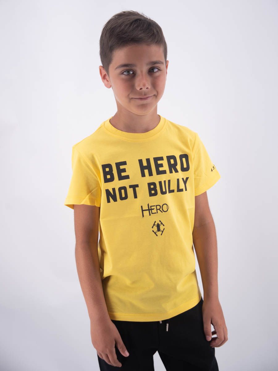 T-SHIRT HERO REGULAR FIT MANICA CORTA STAMPA BULLY RICAMO LEET