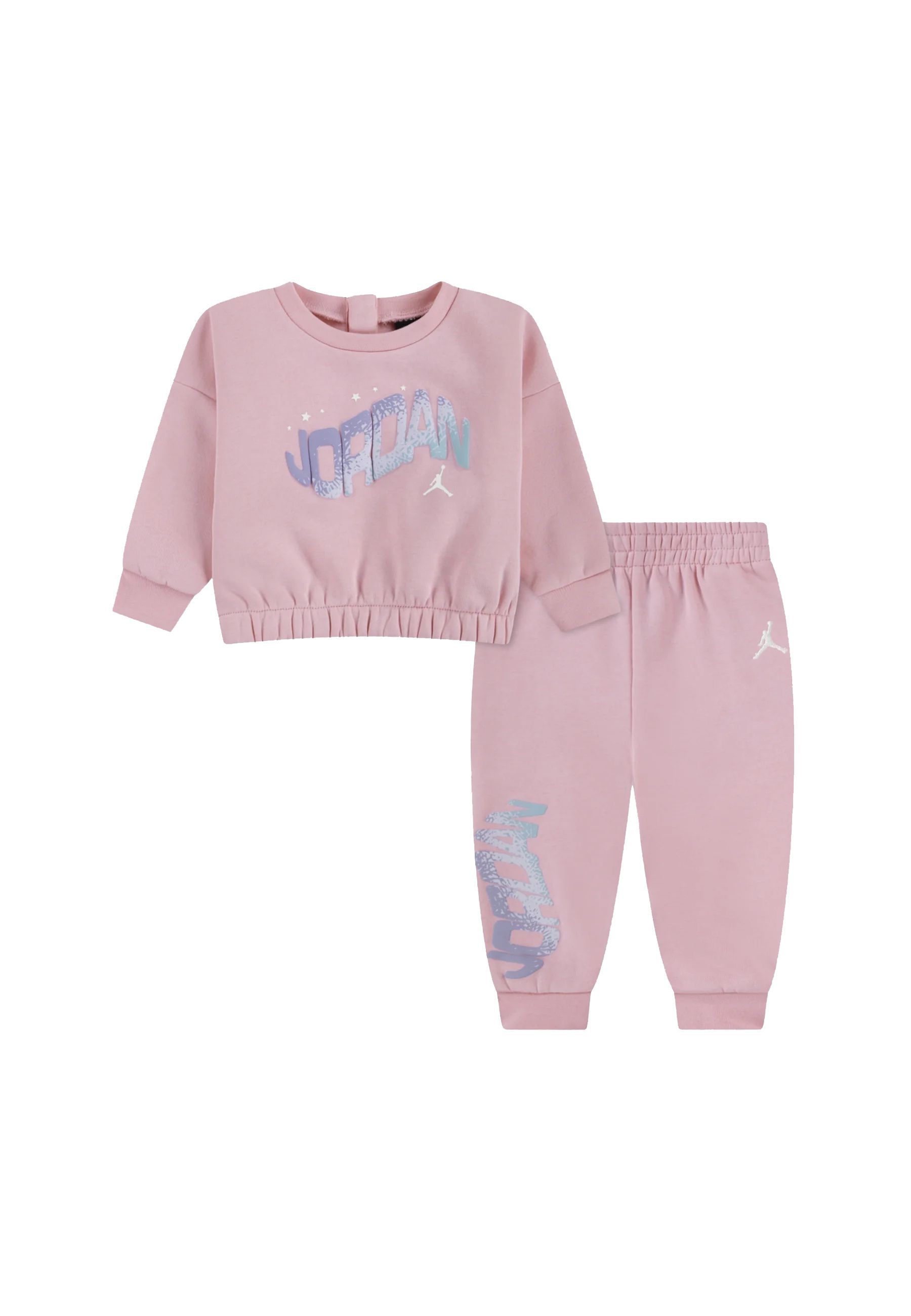 Completo Sportivo felpa girocollo e pantalone jogging rosa