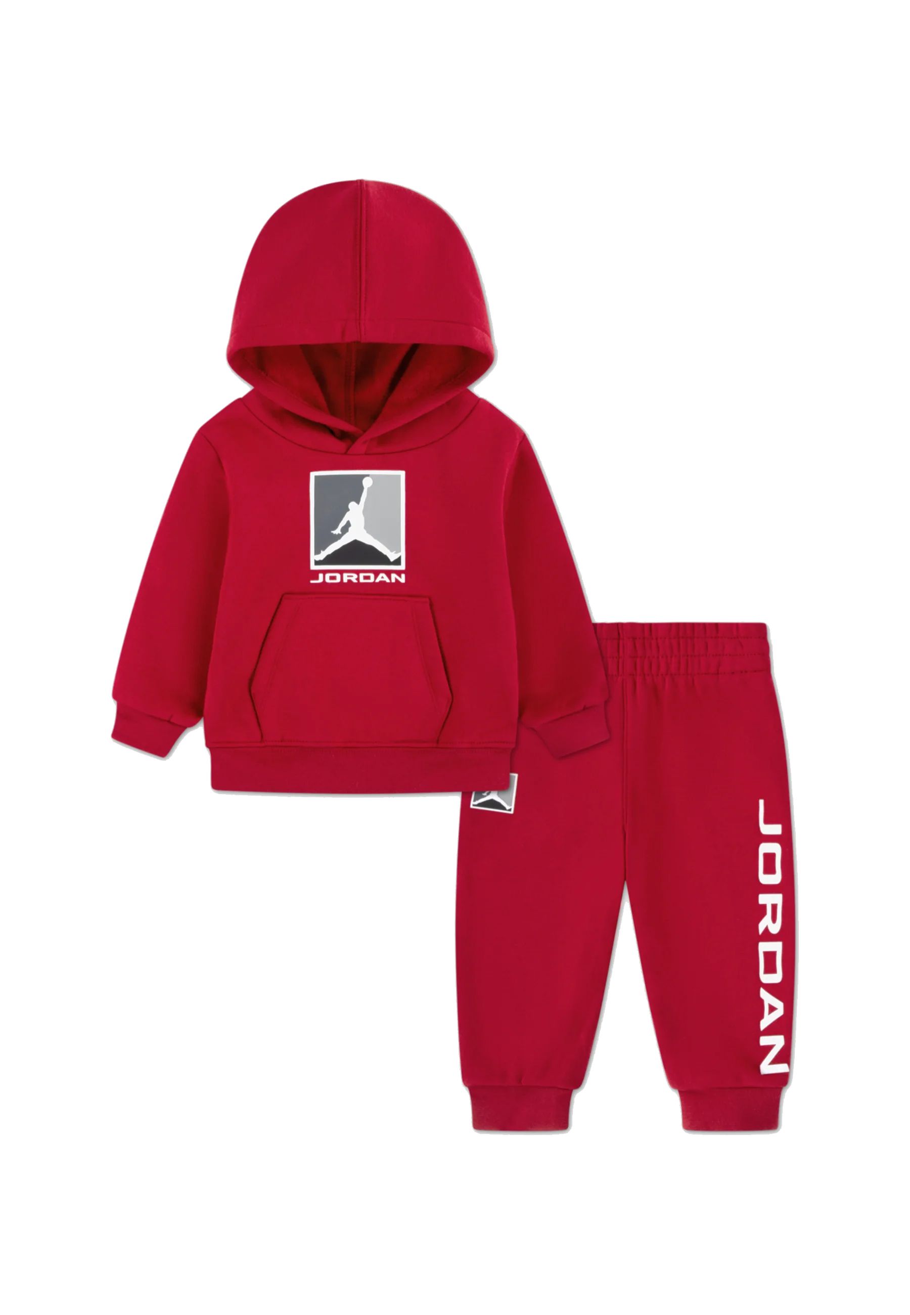 Completo Sportivo felpa  cappuccio e pantalone rosso