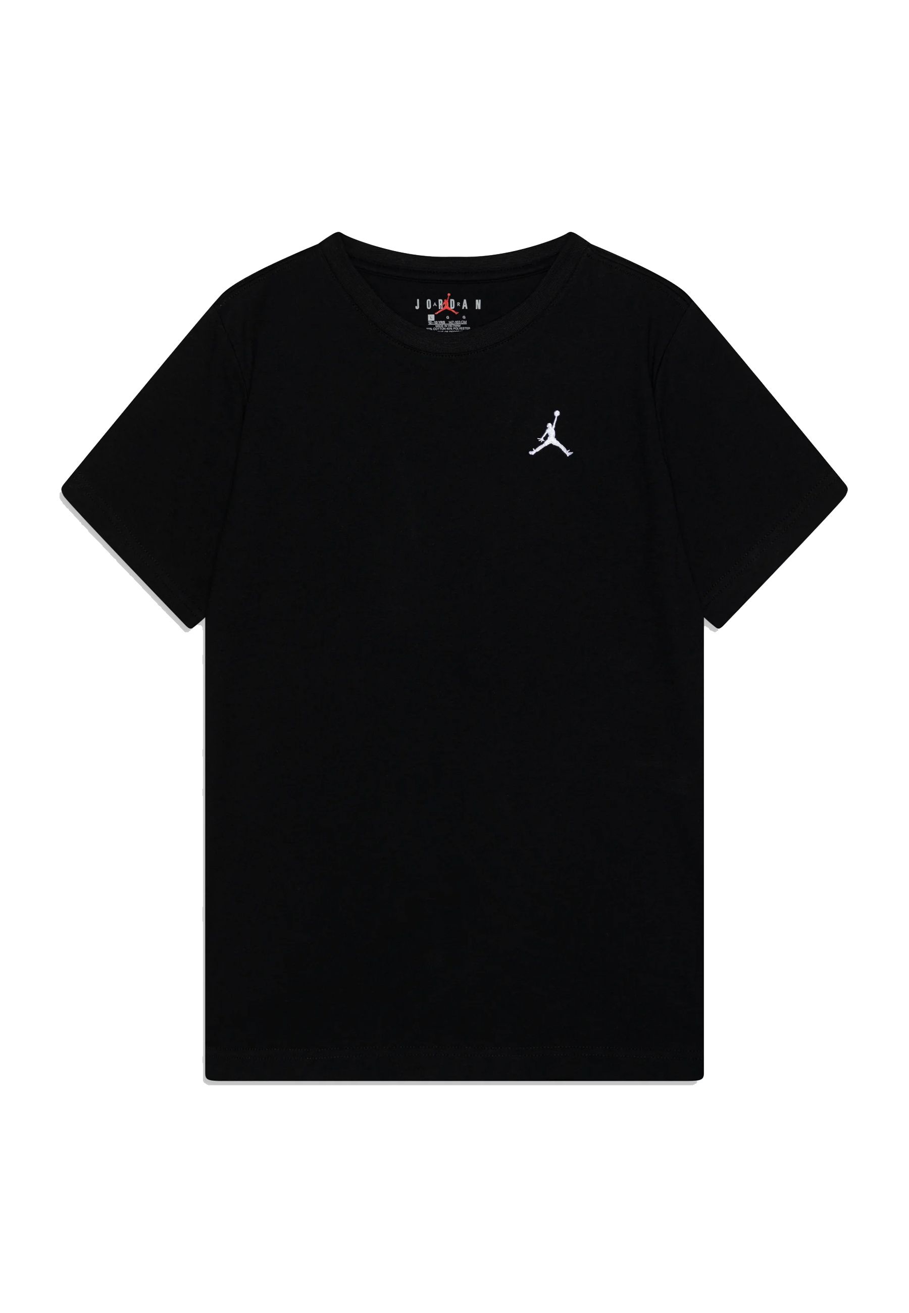 T-shirt girocollo Nera Jordan Ricamata