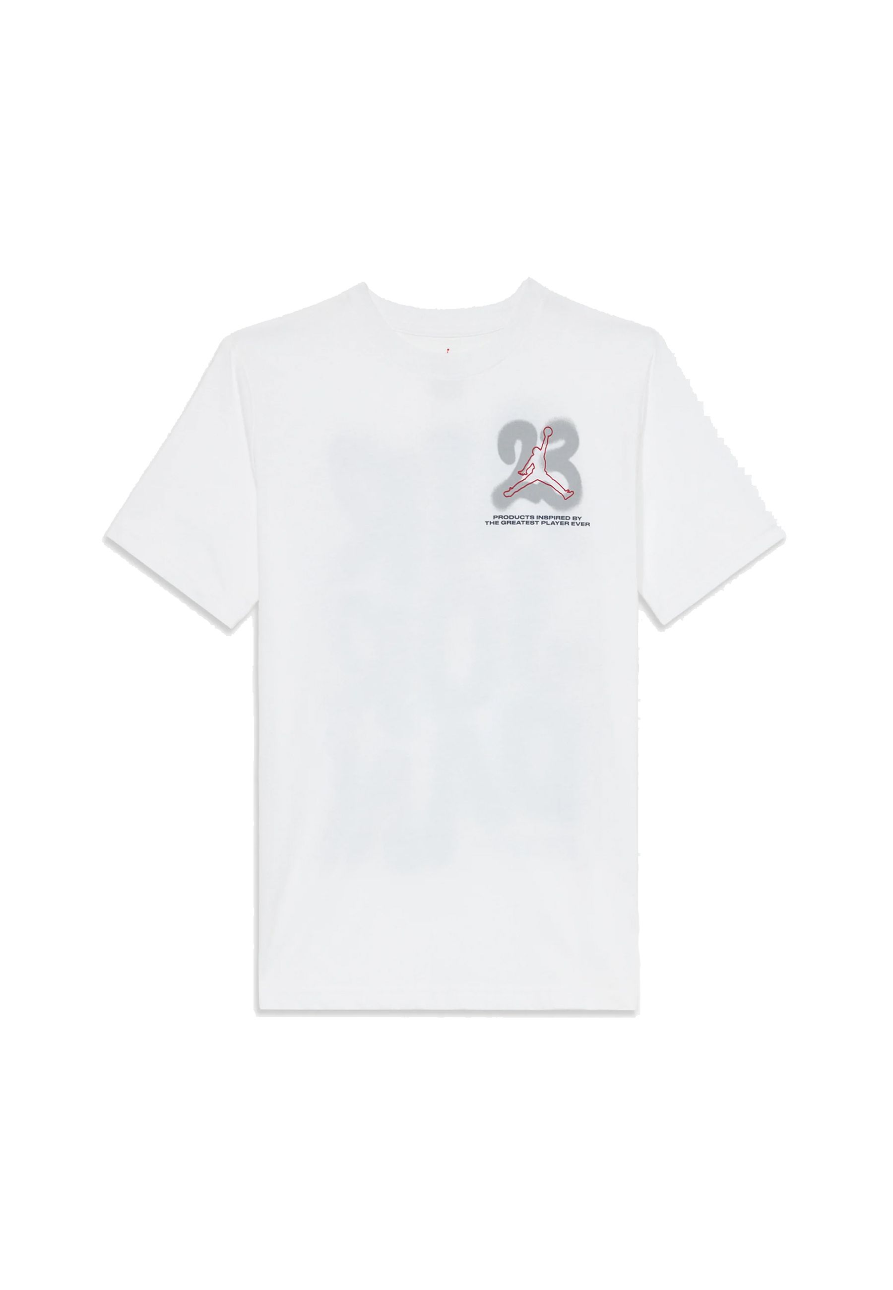T-shirt girocollo bianca Stampata effetto spray