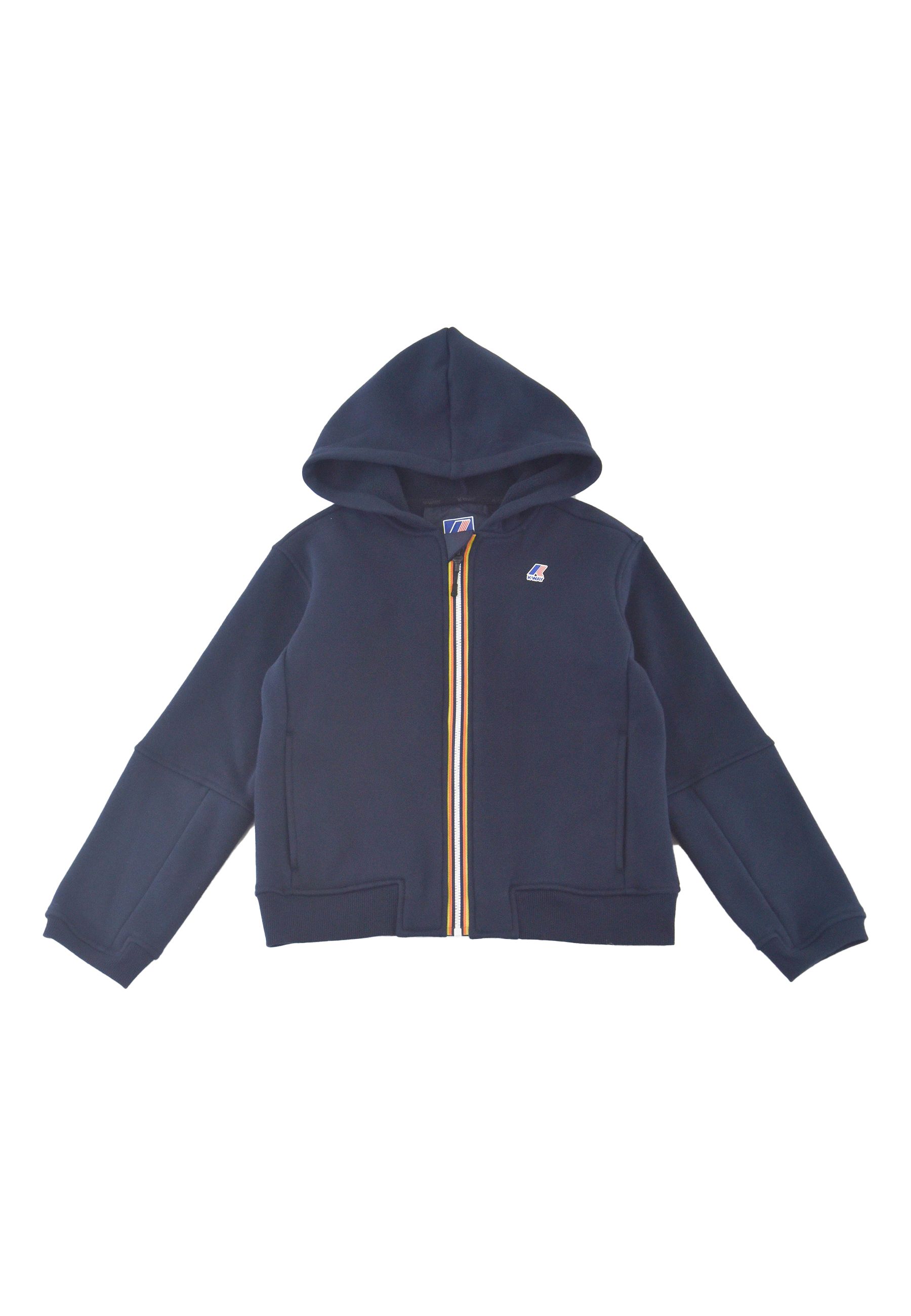 Felpa full zip  blu