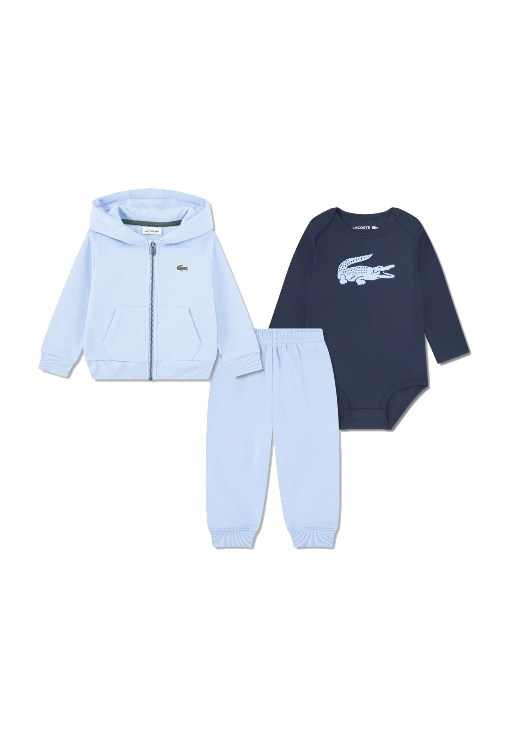 Completo Sportivo Celeste neonato a tre pezzi 