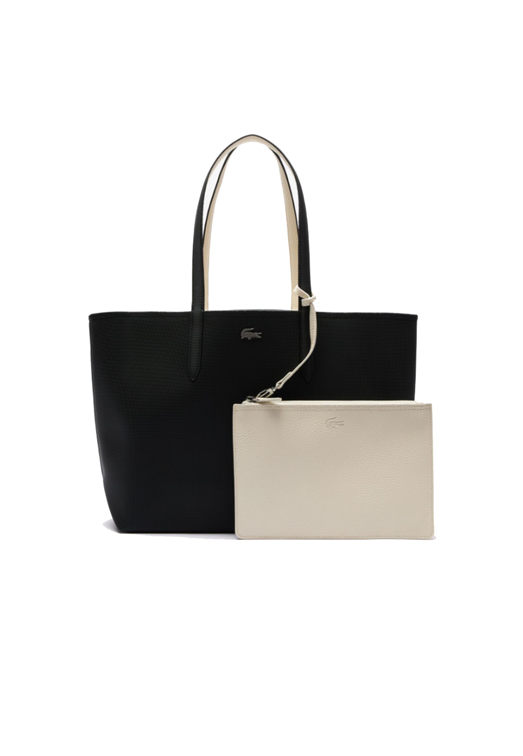 Borsa con Coccodrillo in metallo nichel lucido