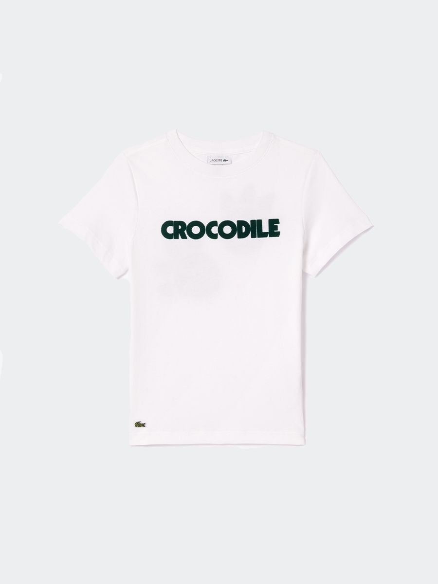 T-shirt con Stampa Coccodrillo fronte retro