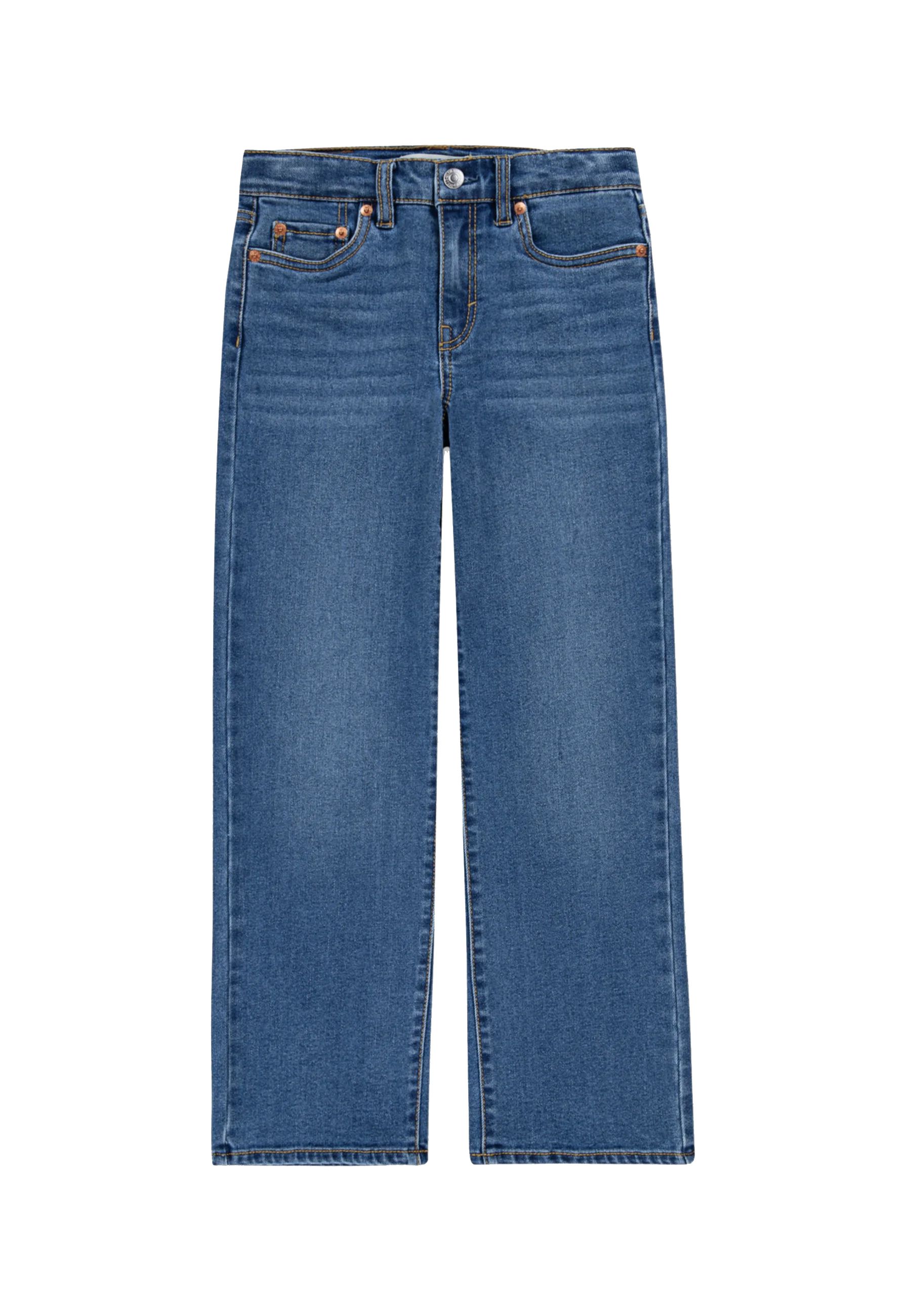 Jeans blu taglio largo cinque tasche