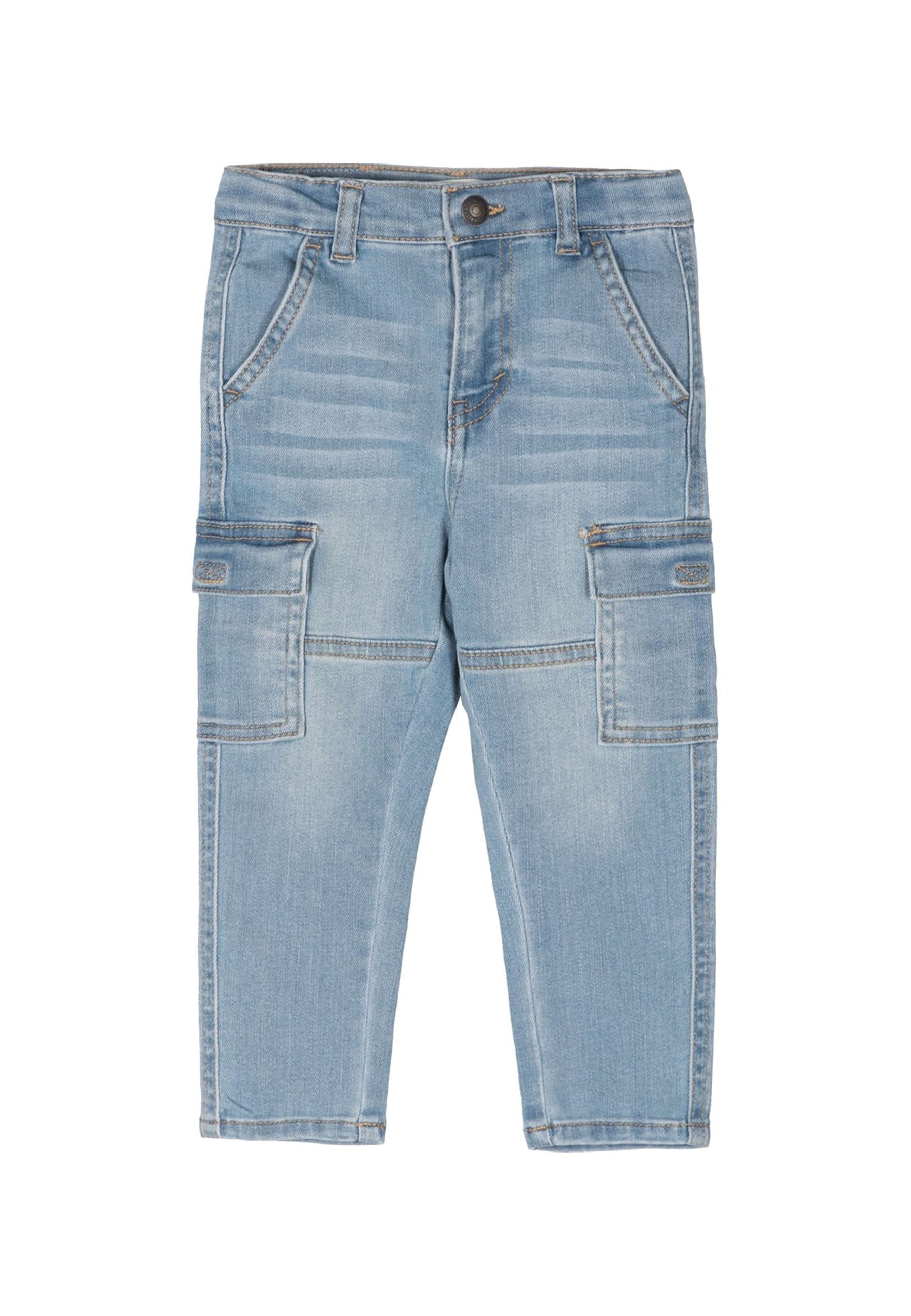 Jeans cargo tapered con vita regolare