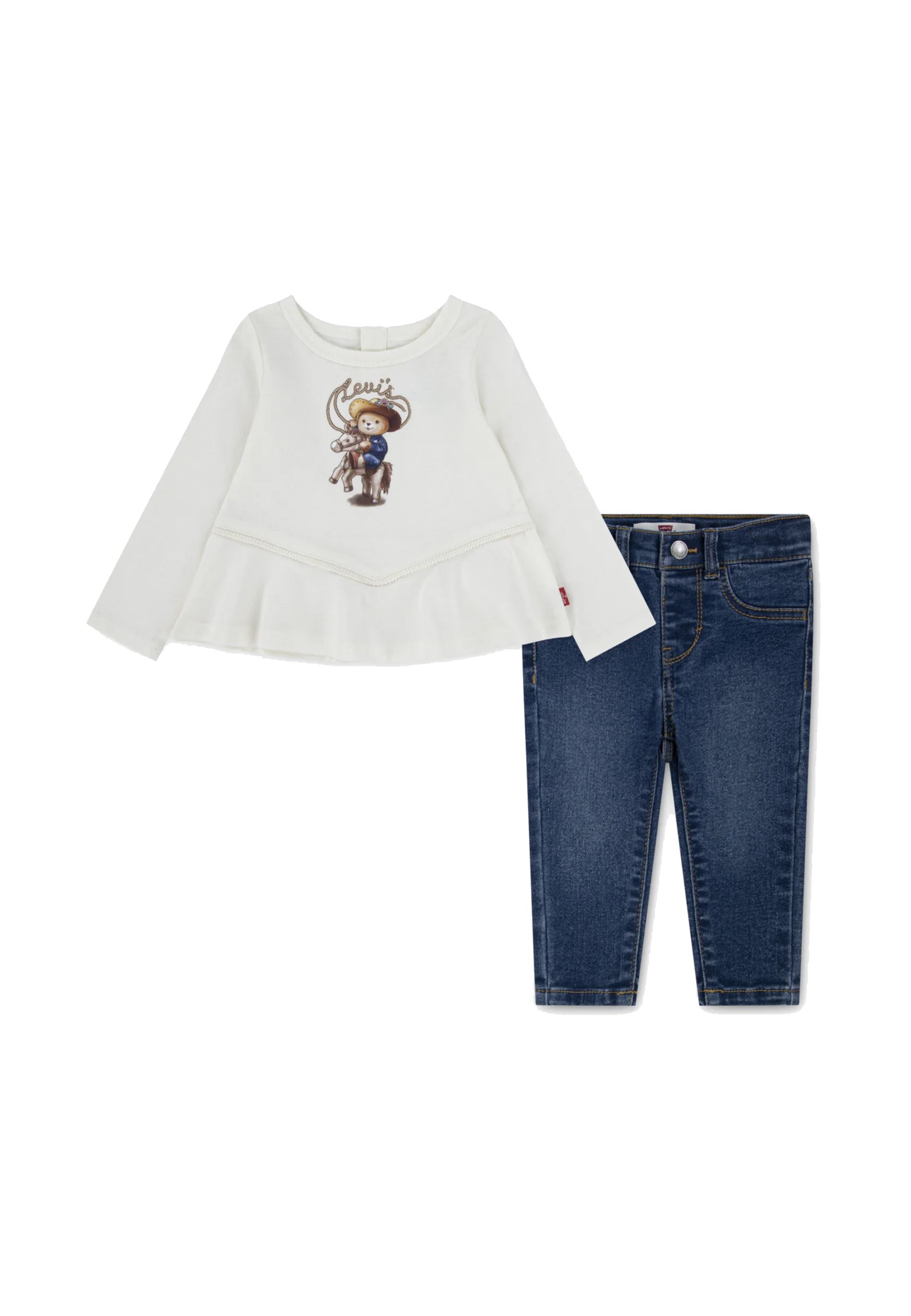 Completo Sportivo maxi t-shirt manica lunga e Jeans