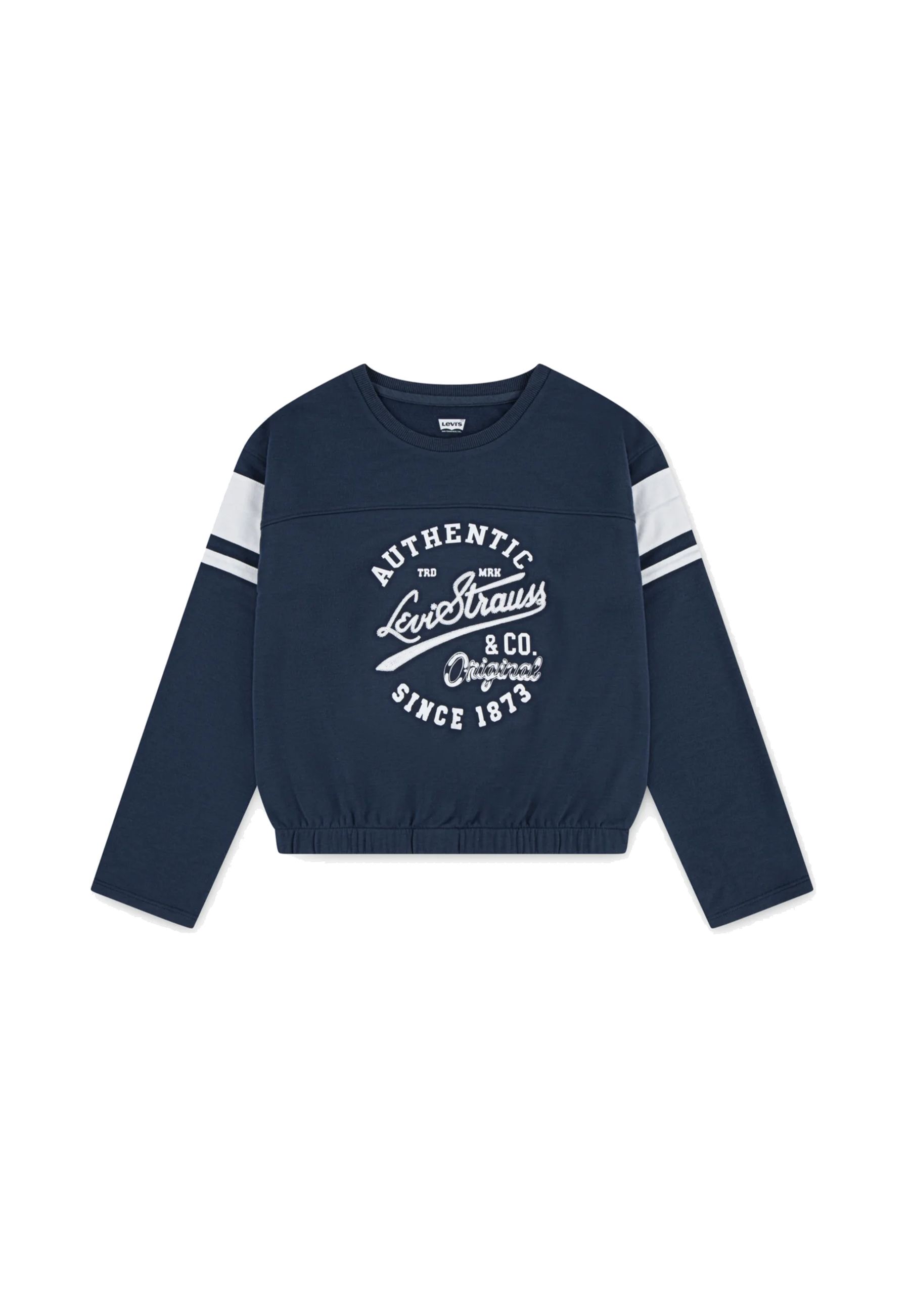 T-shirt con elastico per bambini bianca blu