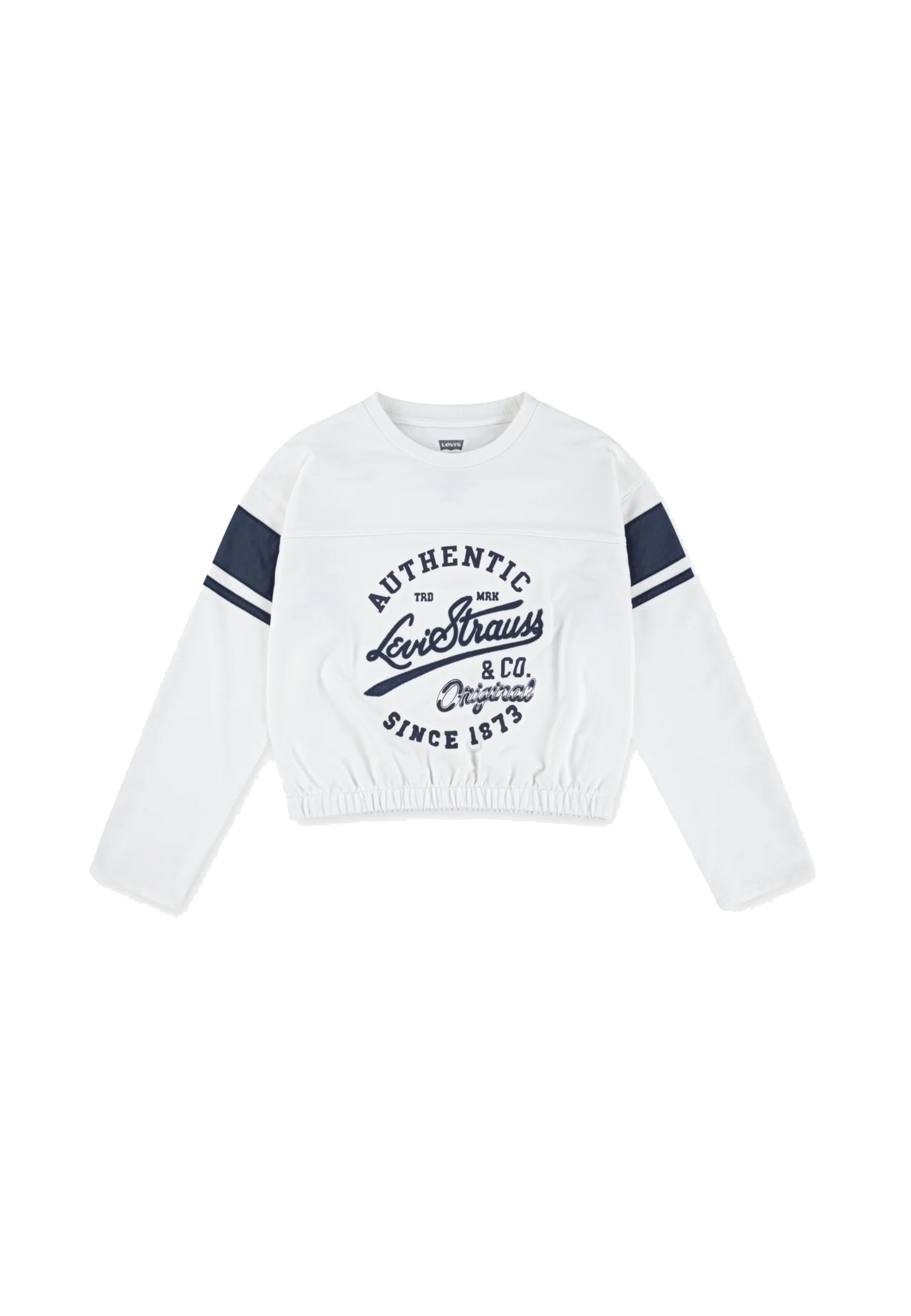 T-shirt con elastico per bambini bianca blu