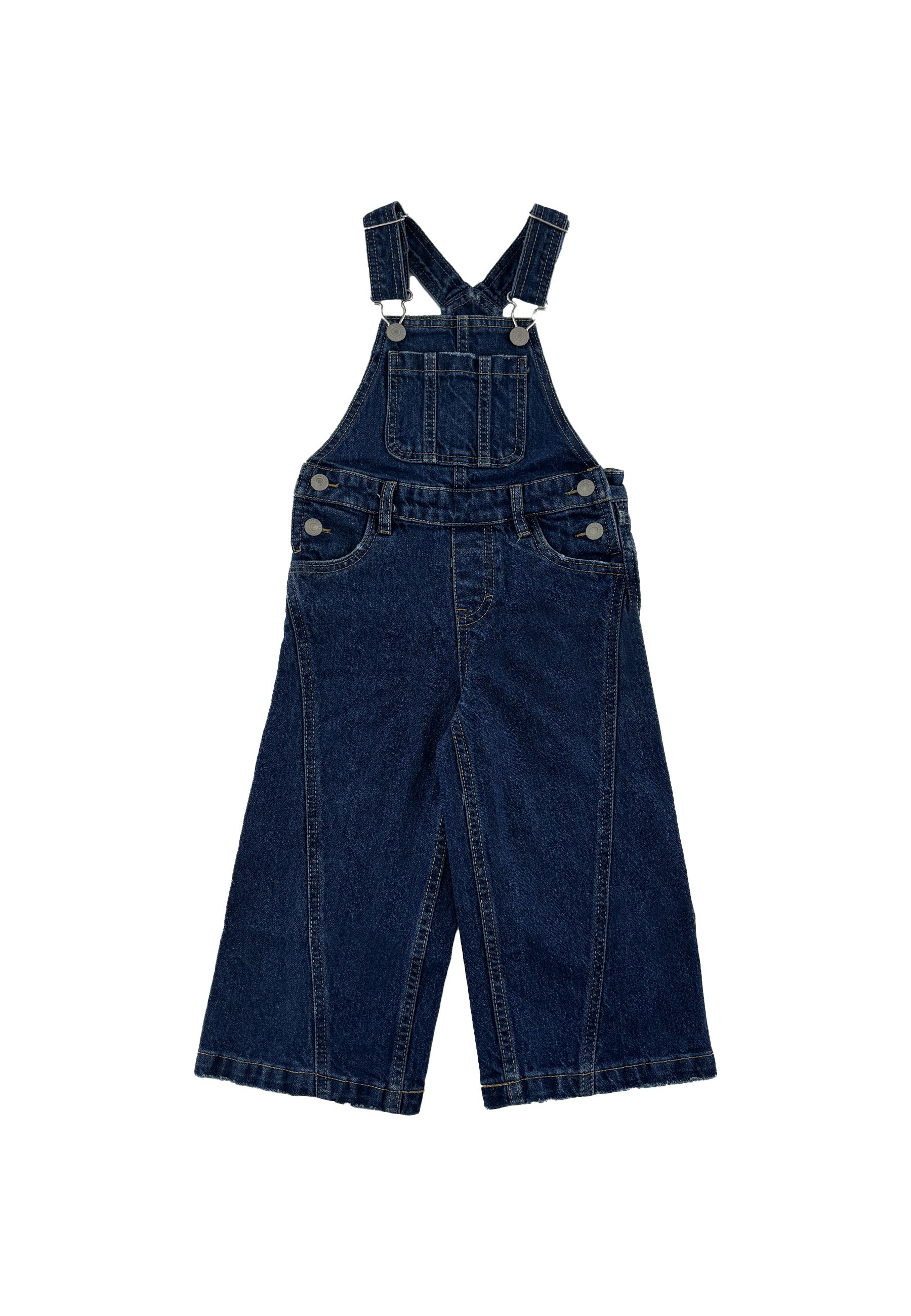 Salopette in jeans cargo bambina