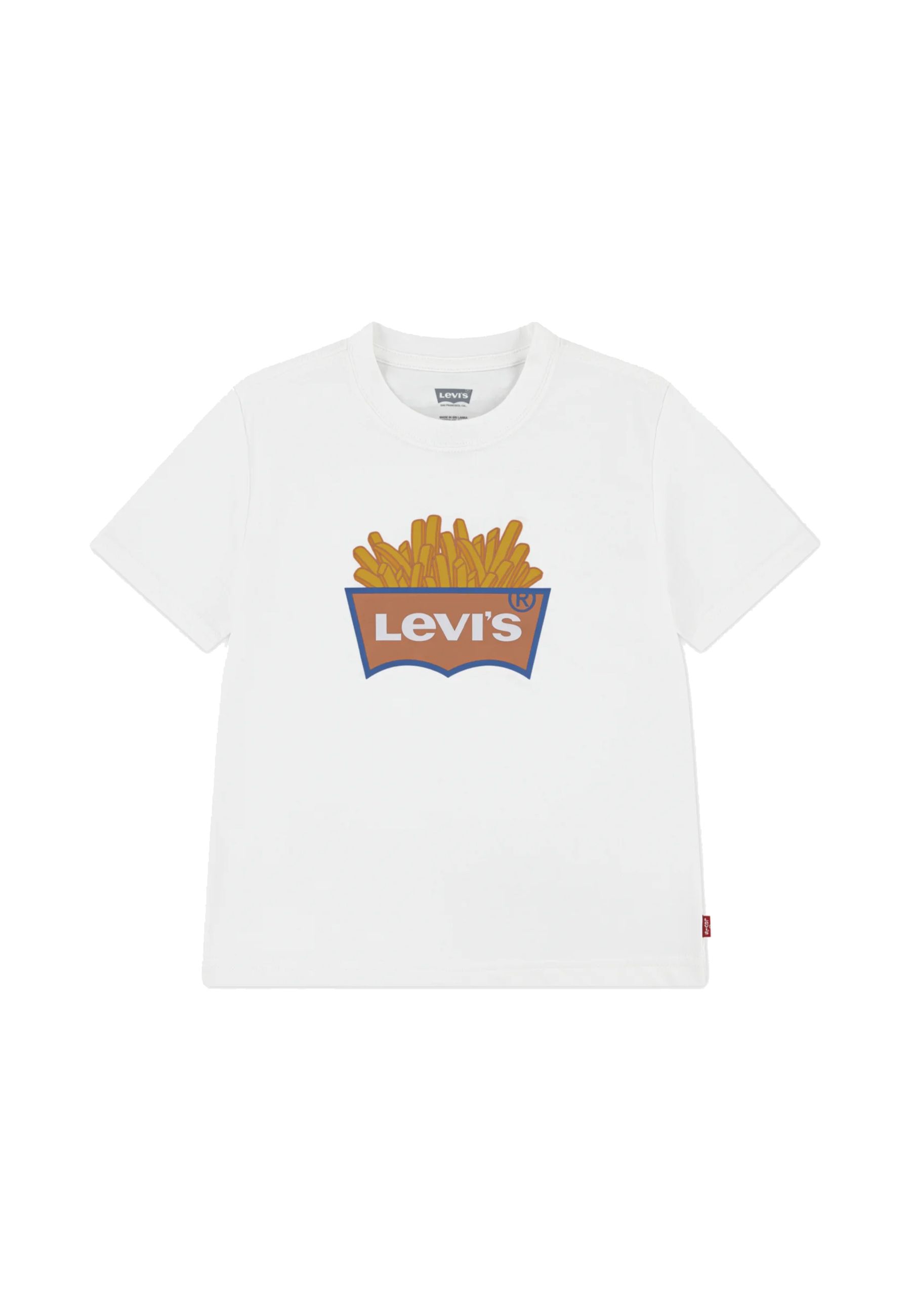 T-shirt girocollo con Stampa patatine fritte