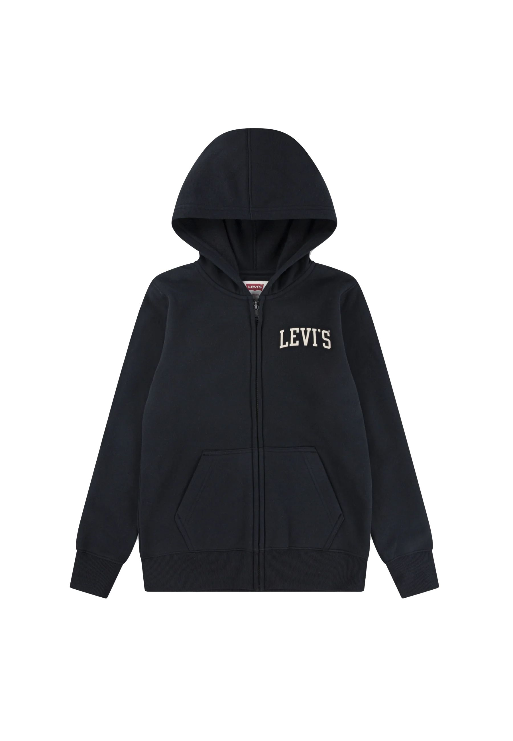 Felpa aperta Zip tinta unita con Logo legendario