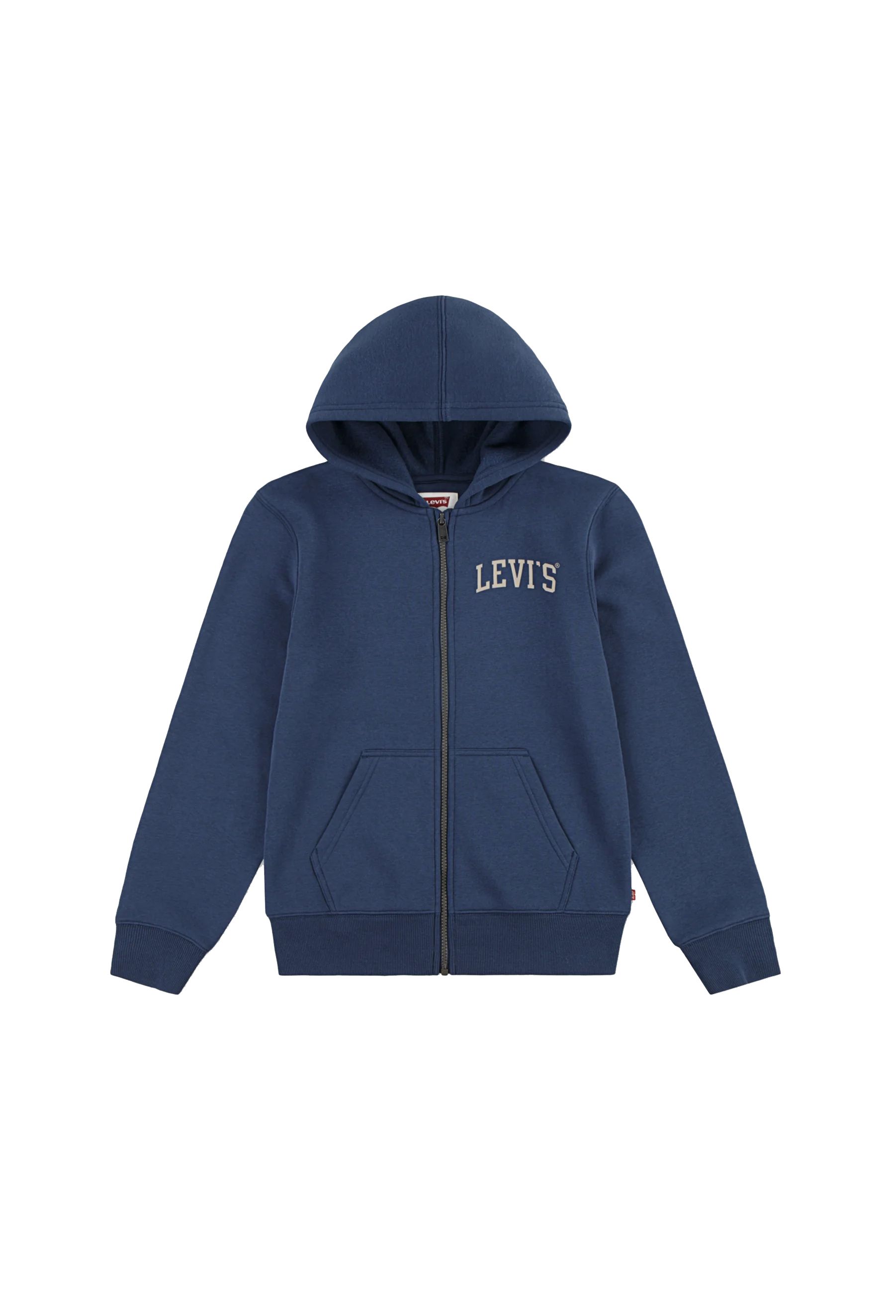 Felpa aperta Zip tinta unita con Logo legendario