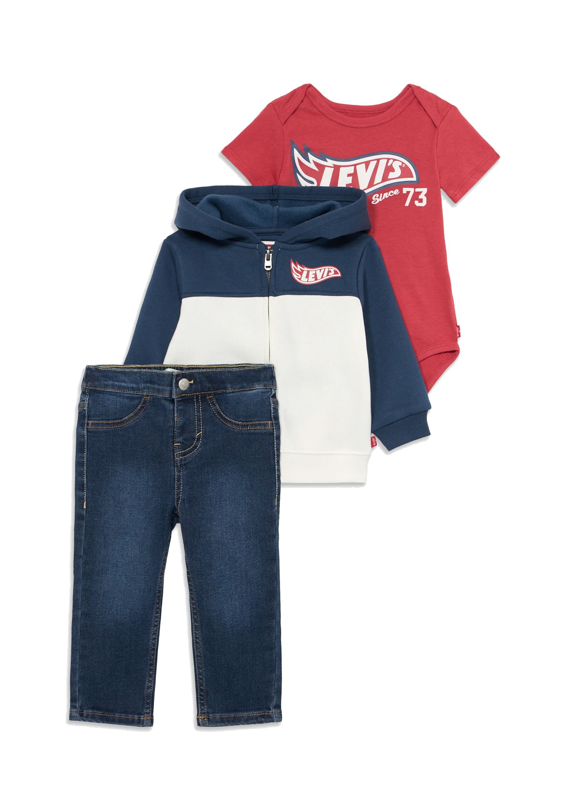 Completo Sportivo tre pezzi felpa Jeans e Body