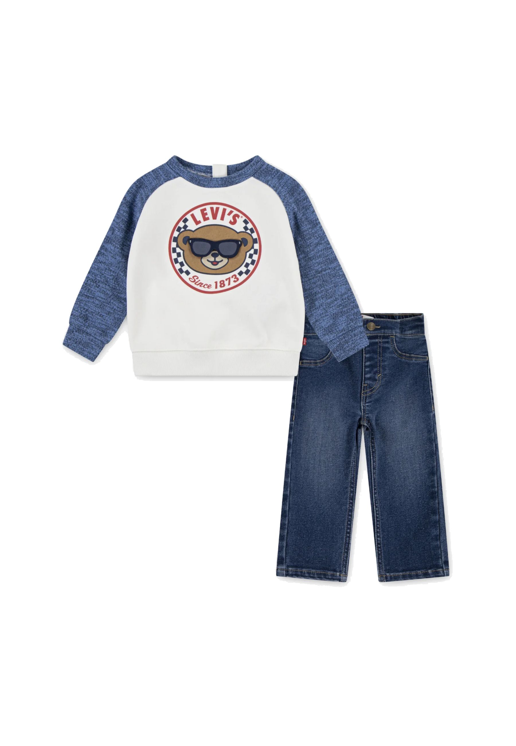 Completo Sportivo felpa girocollo logo e Jeans