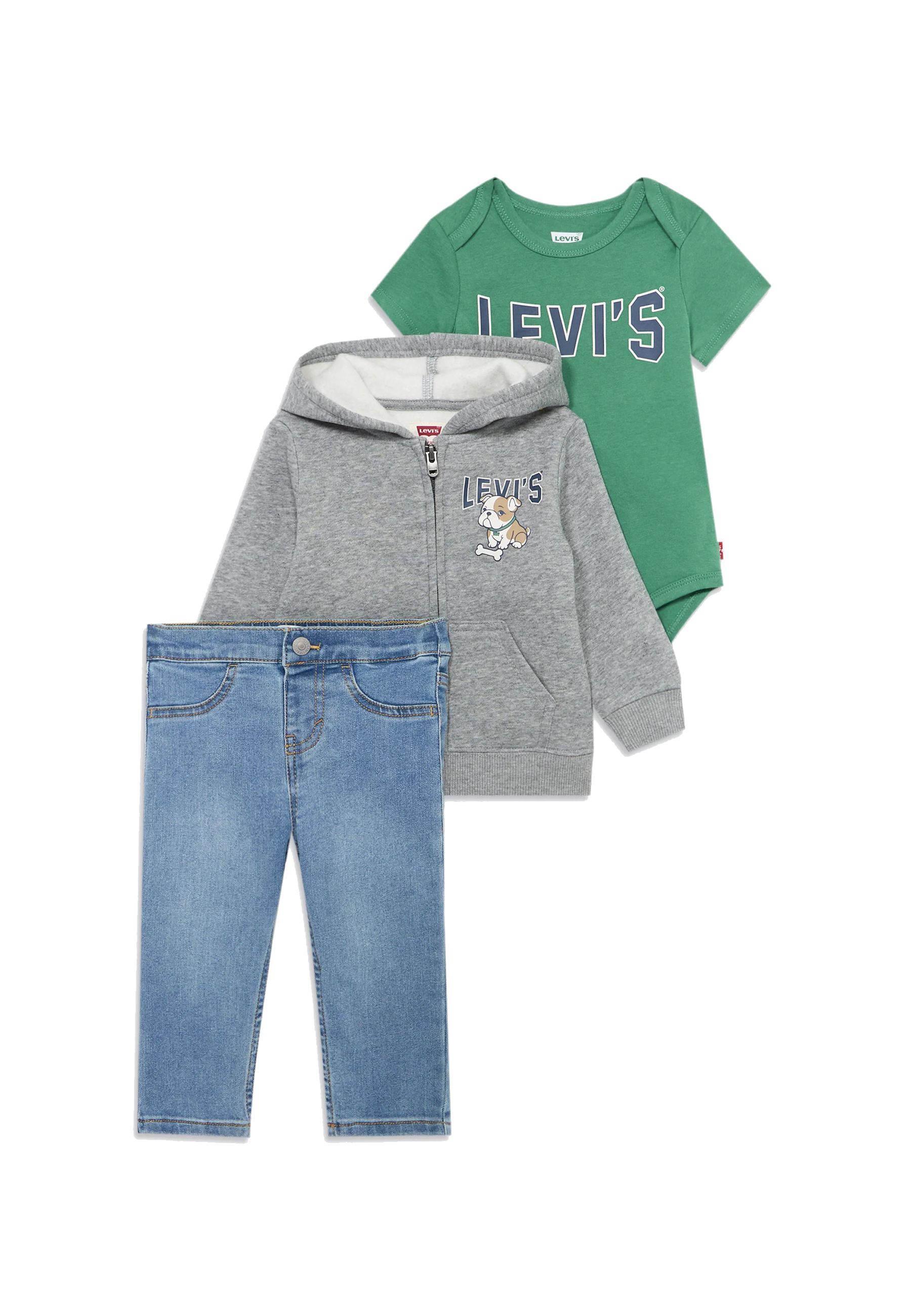 Completo Sportivo set felpa zip body e jeans