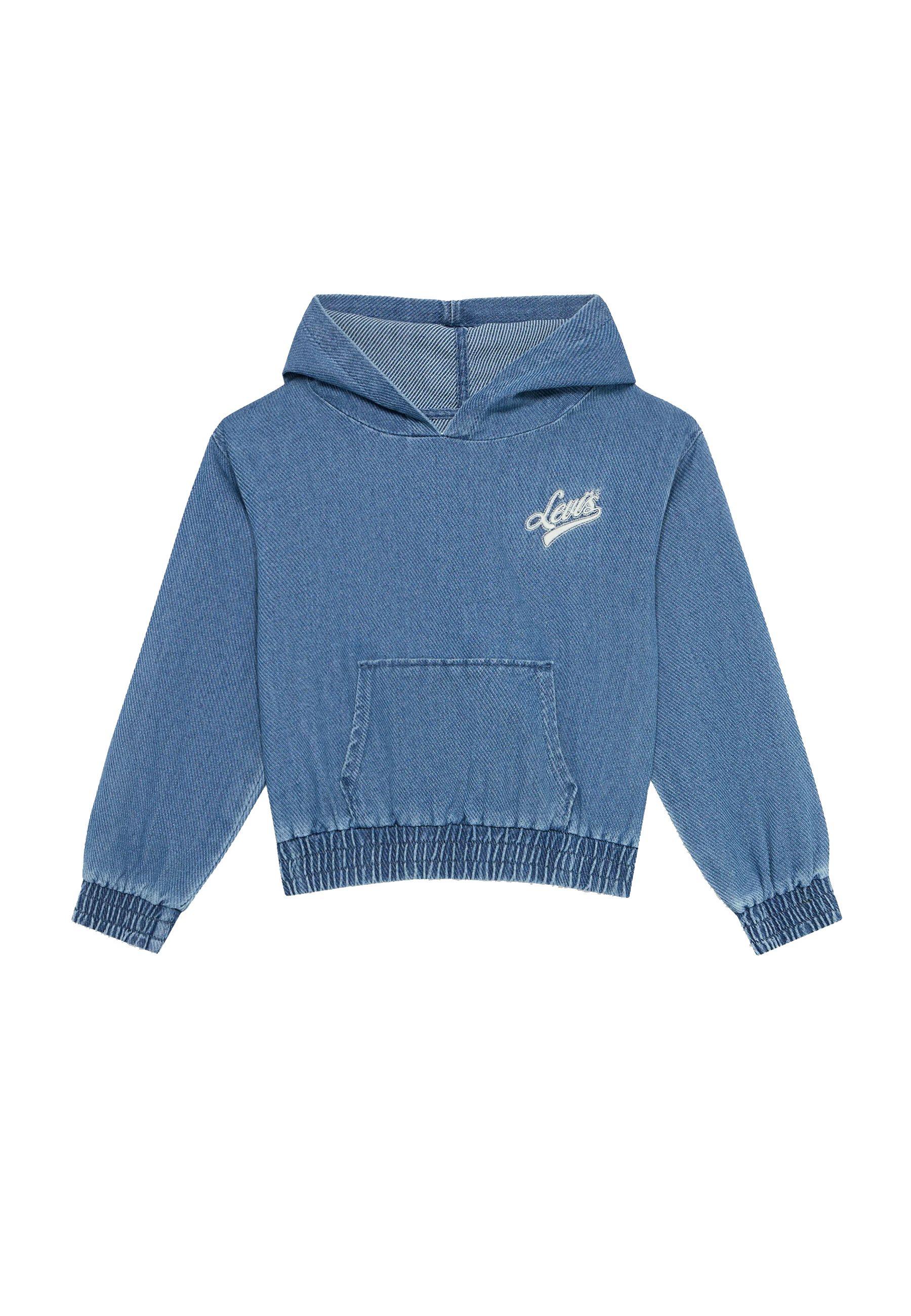 Felpa in denim con cappuccio 