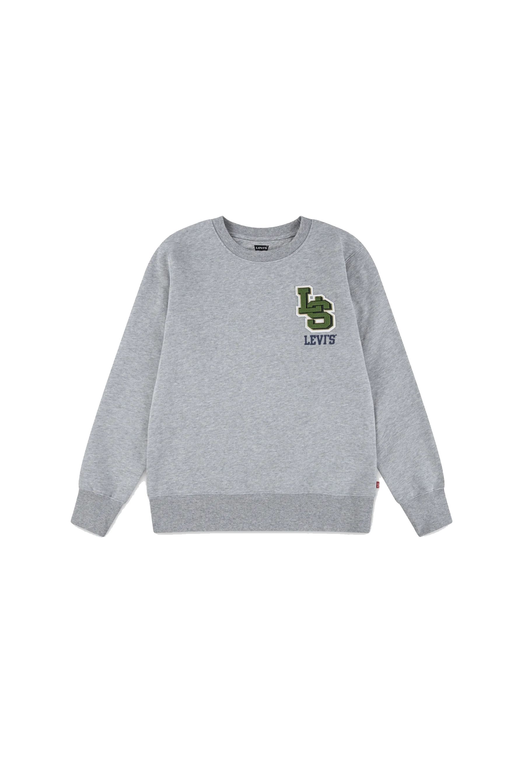 Felpa girocollo in cotone ragazzo con logo